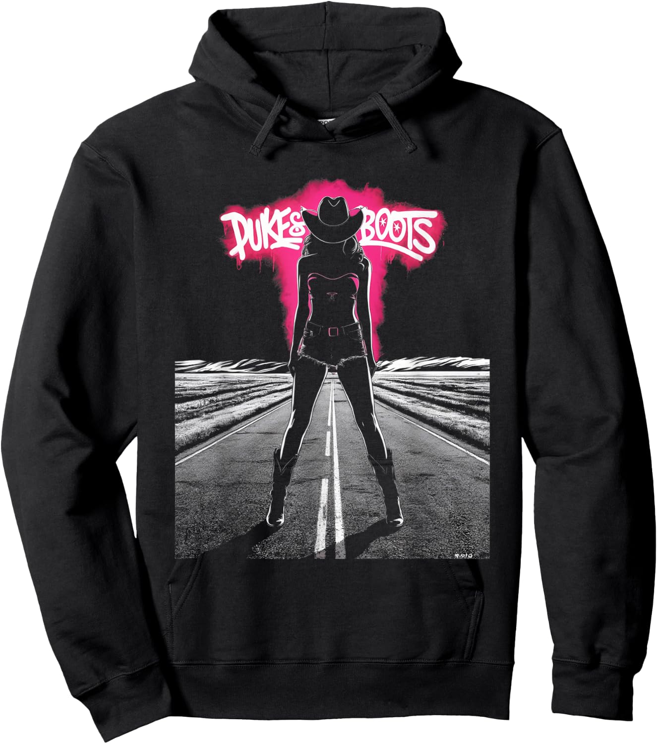 Dukes And Boots Cool Daisy Cowgirl Chick Hoodie - Hoodie | Black