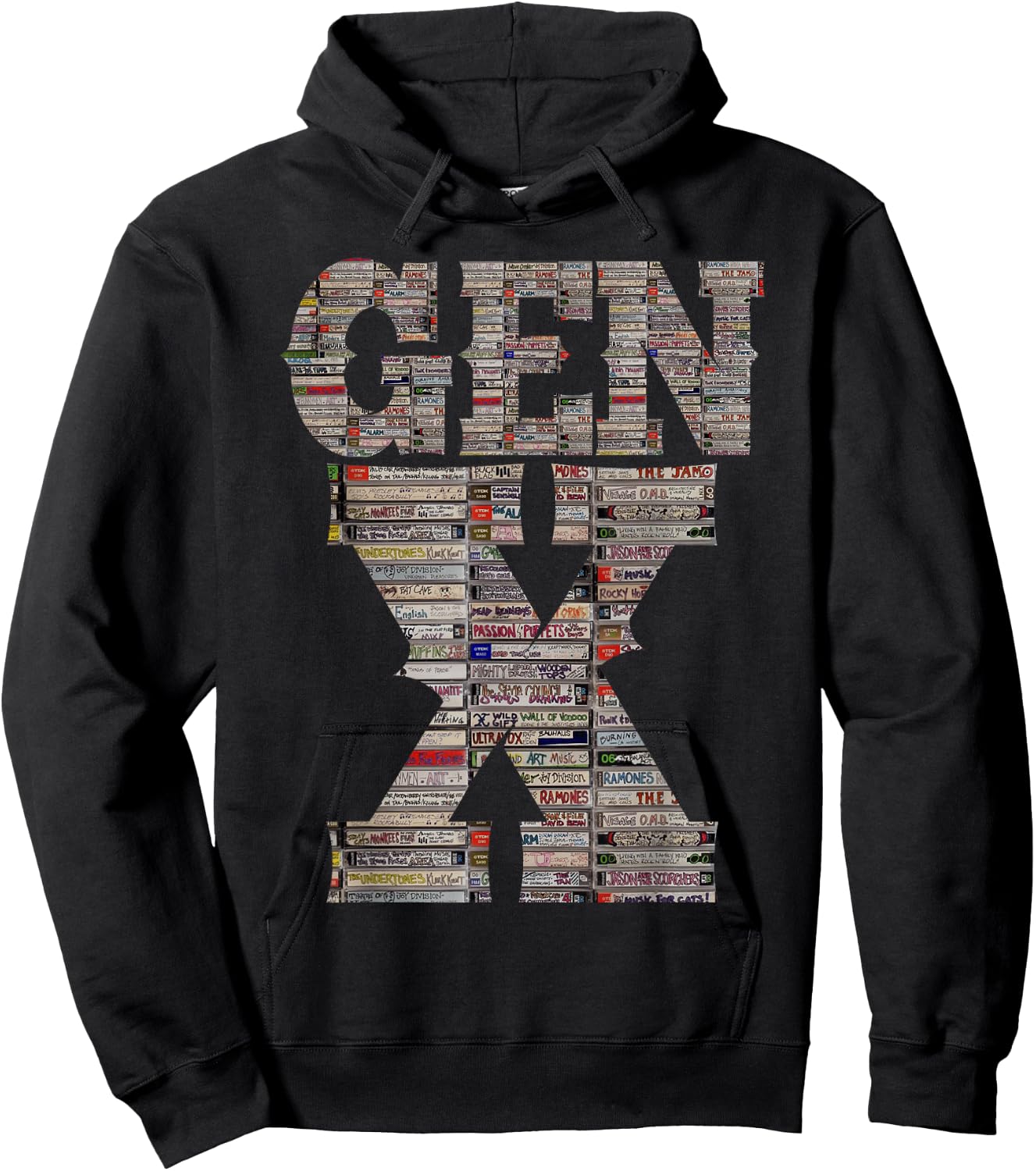 Gen X 80’s Rock Cassettes Vintage Retro Design Women Hoodie - Hoodie | Black