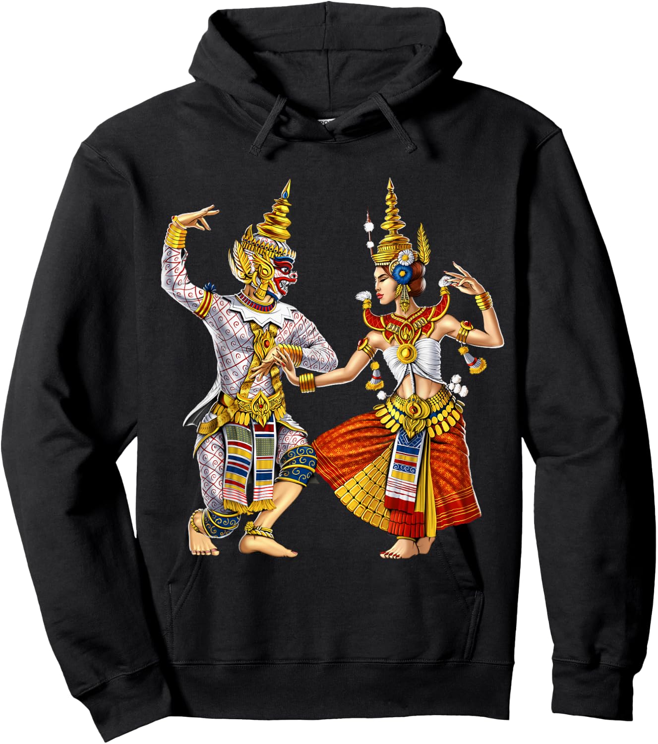 Cambodian Khmer Traditional Dance Apsara Cambodia Dancers Hoodie - Hoodie | Black