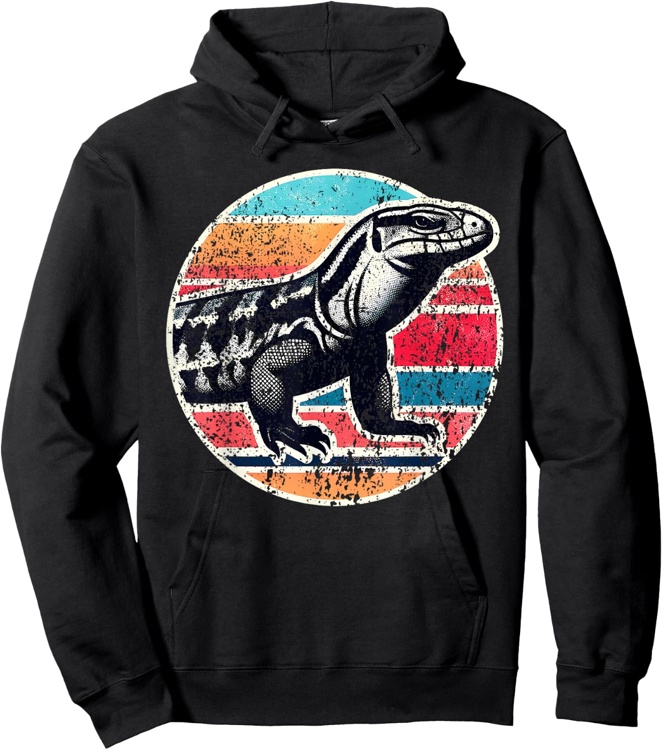 Tegu Lover I Vintage Tegu Lizard I Giant Tegu Hoodie - Hoodie | Black