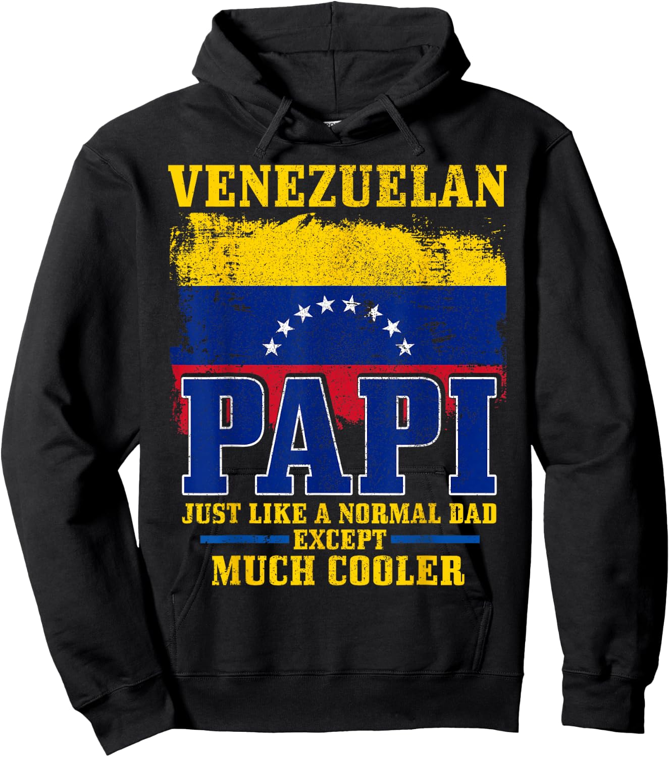 Venezuelan Dad Venezuela Flag Pride Funny Father's Day Hoodie - Hoodie | Black