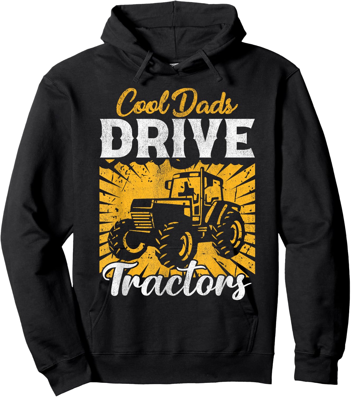 Cool Dads Drive Tractors Farmer Dad Funny Dad Farming , Small, Black Hoodie - Hoodie | Black