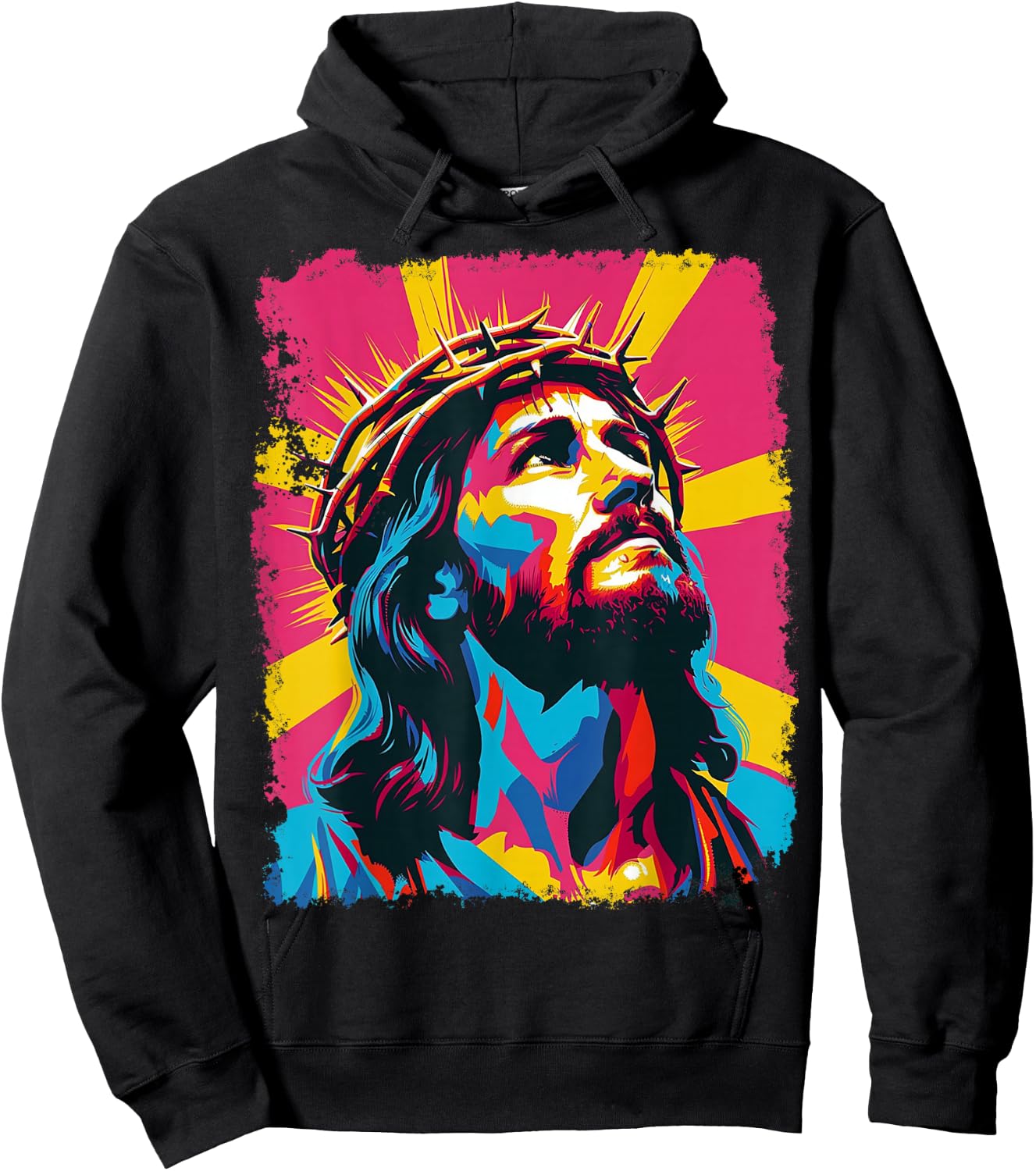 Jesus Christ Pop Art Designer Hoodie - Hoodie | Black