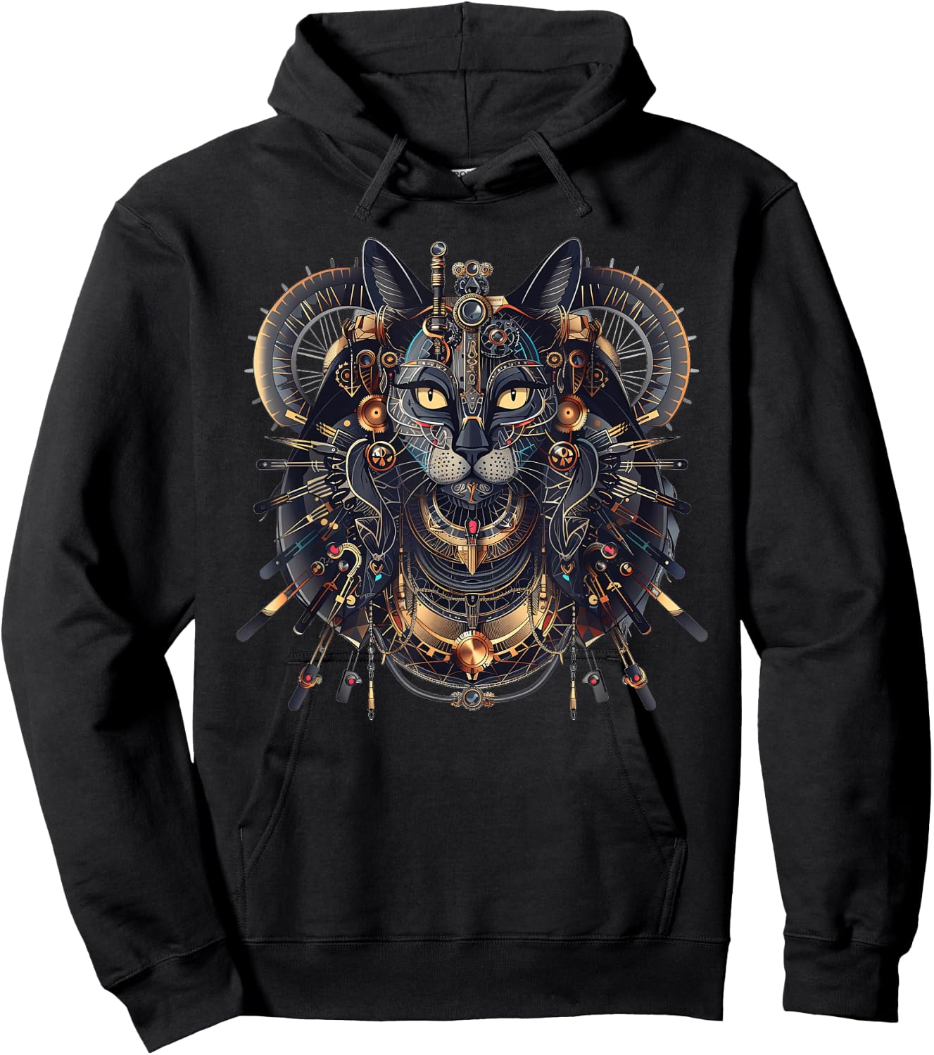 Sekhmet Steampunk Hoodie - Hoodie | Black