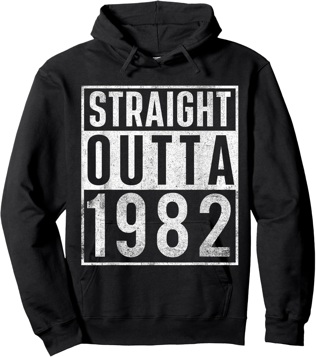 Straight Outta 1982 Year of Birth Birthday Hoodie - Hoodie | Black
