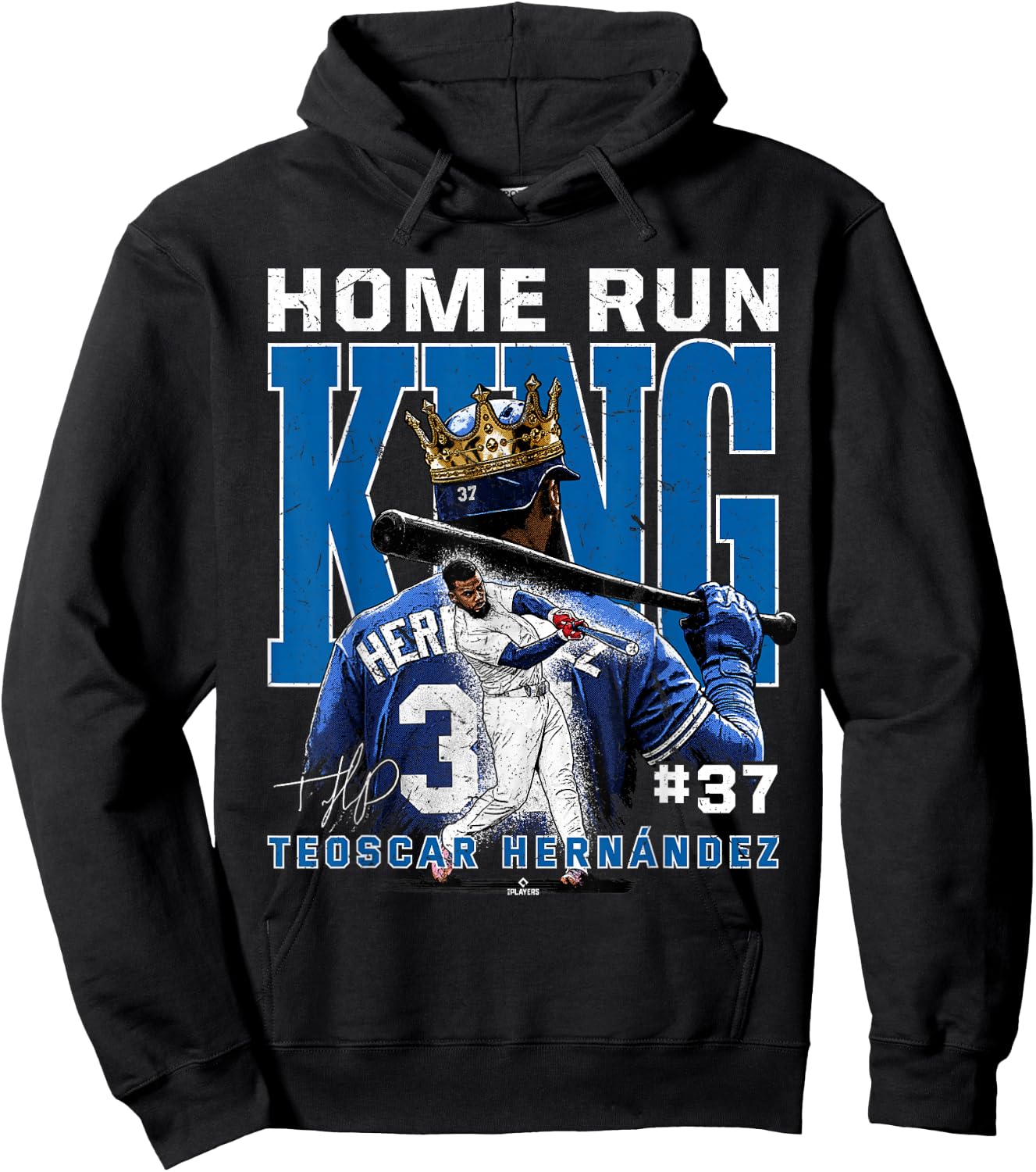 Home Run King Teoscar Hernandez Los Angeles MLBPA Hoodie - Hoodie | Black
