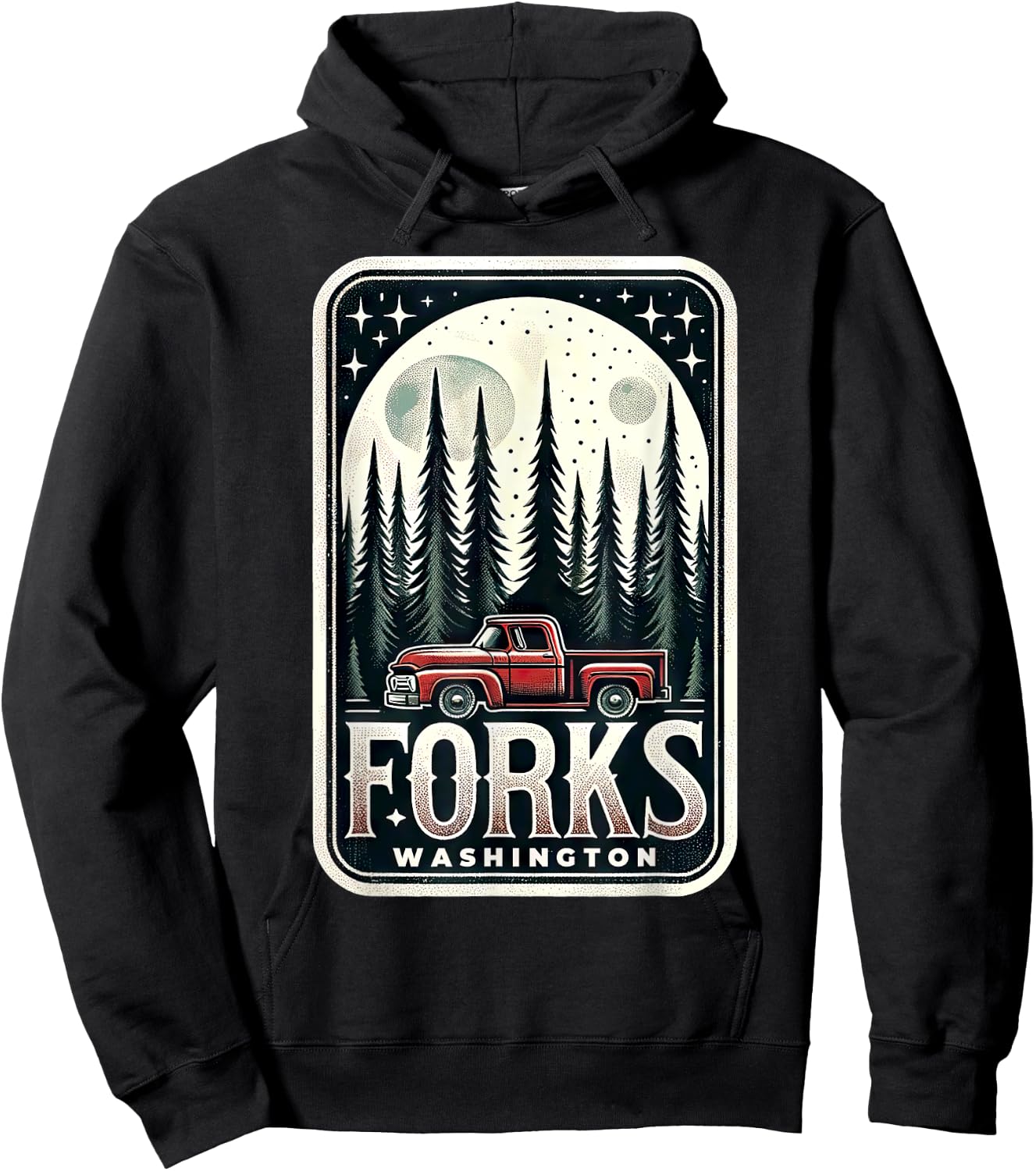 Forks Washington - Graphic Hoodie - Hoodie | Black