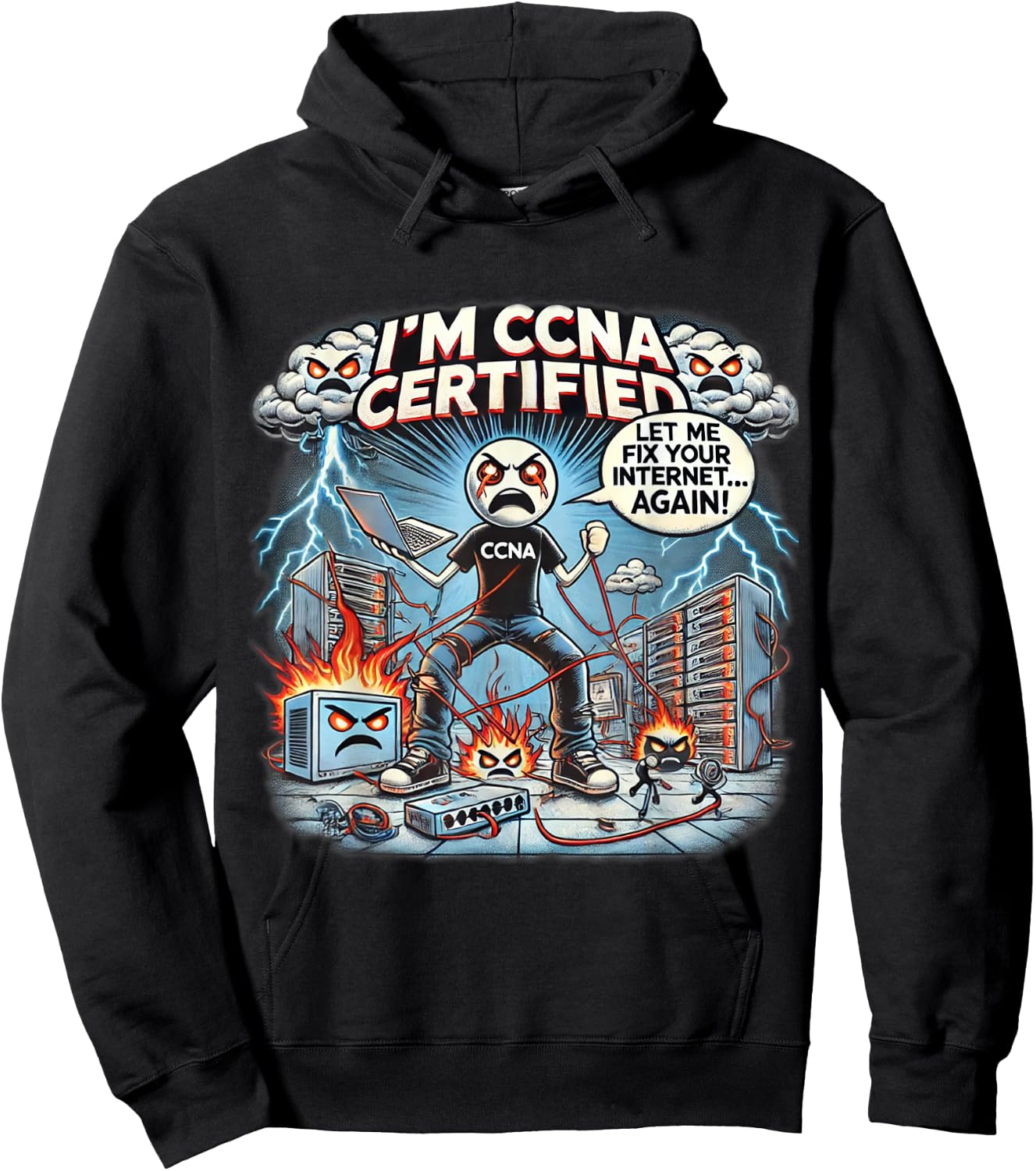 CCNA Certification , Black, Small Hoodie - Hoodie | Black