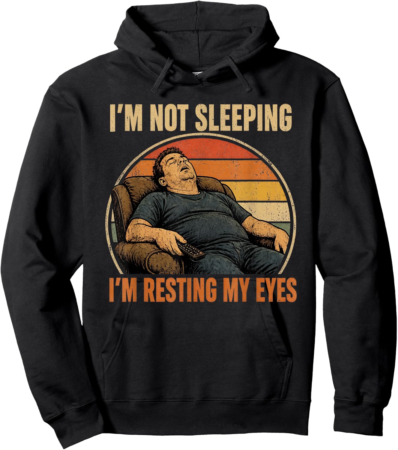 Funny Dad Jokes I'm Not Sleeping I'm Resting My Eyes Humor Hoodie - Hoodie | Black
