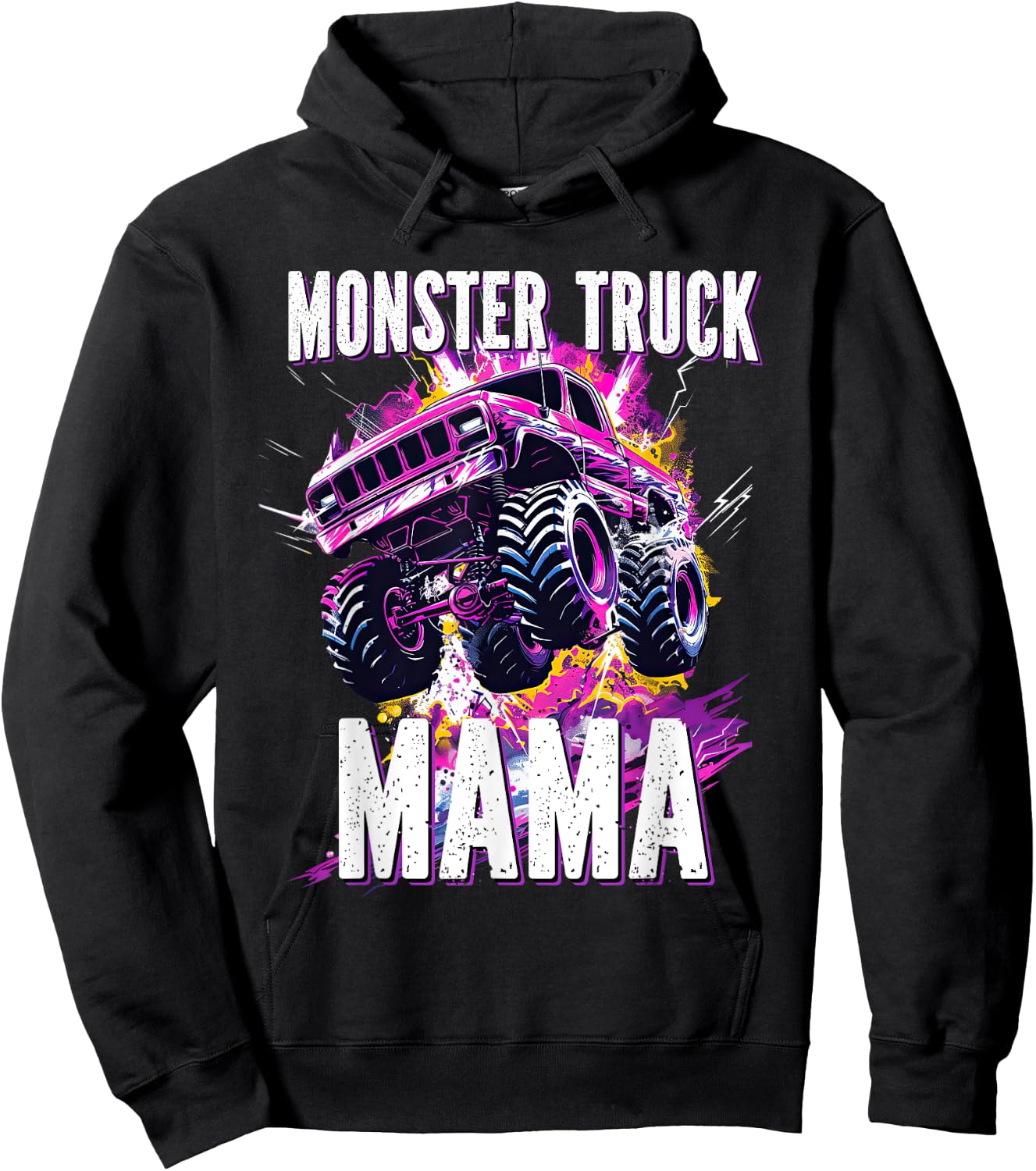Monster Truck Mama for Monster Truck Theme Birthday Moms Hoodie - Hoodie | Black