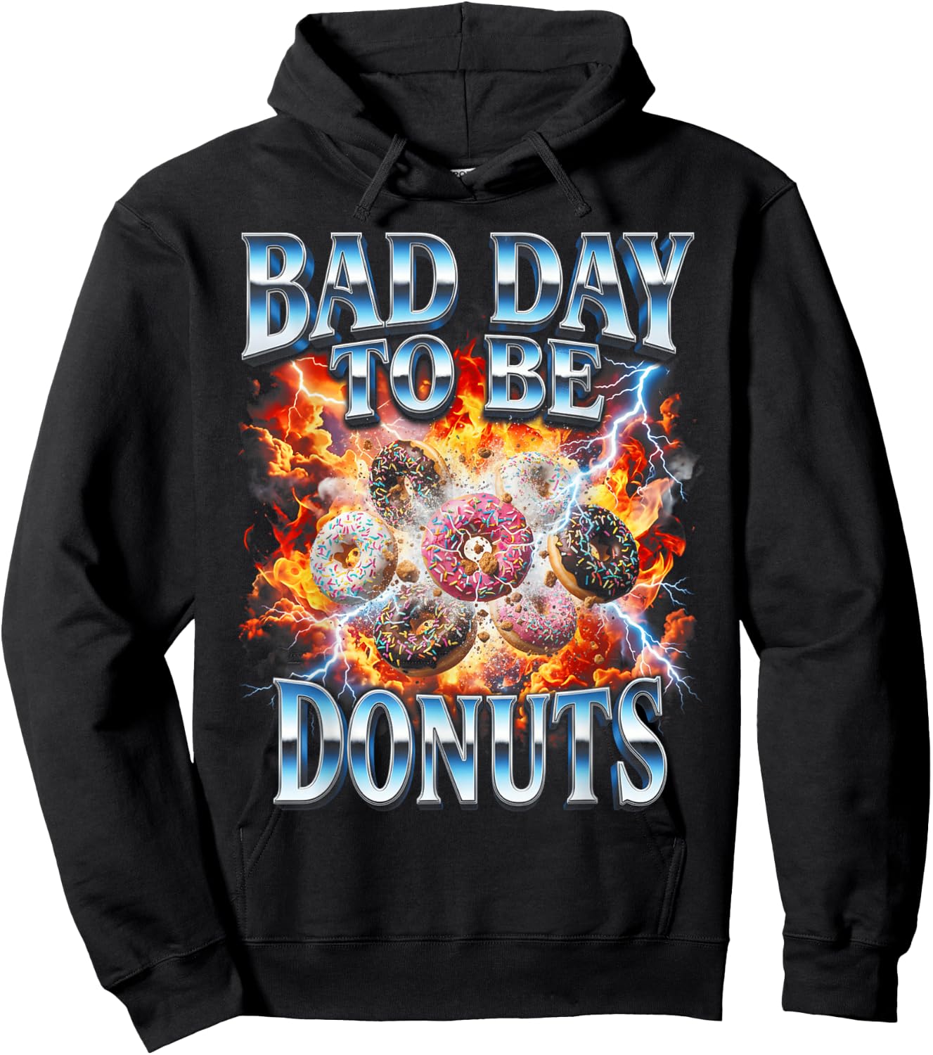 Funny Bootleg Bad Day to Be Donuts Hoodie - Hoodie | Black