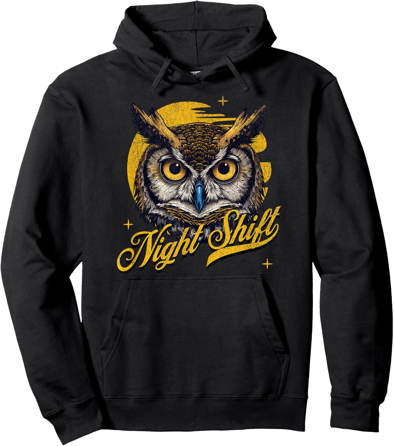 Night Shift Owl Hoodie - Hoodie | Black