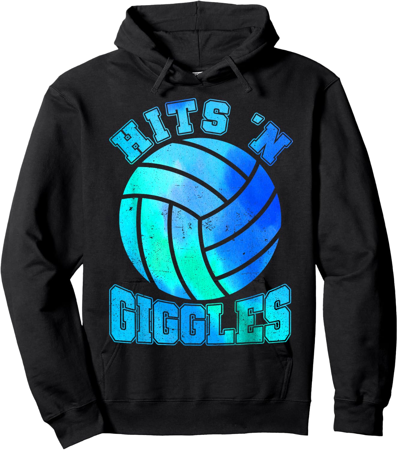 Hits 'n Giggles Volleyball Player Volleyball Women Team Hoodie - Hoodie | Black
