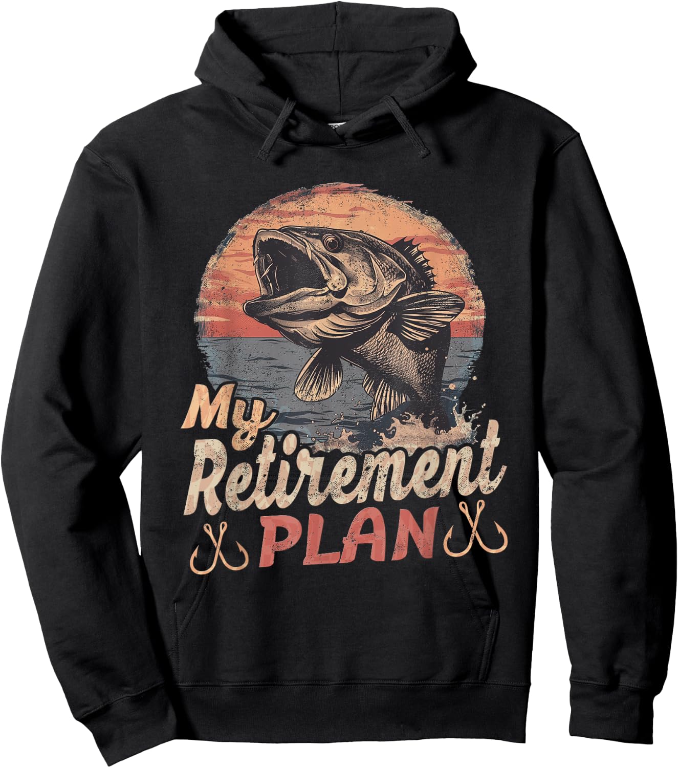 Funny "My Retirement Plan" - Fishing Hoodie - Hoodie | Black