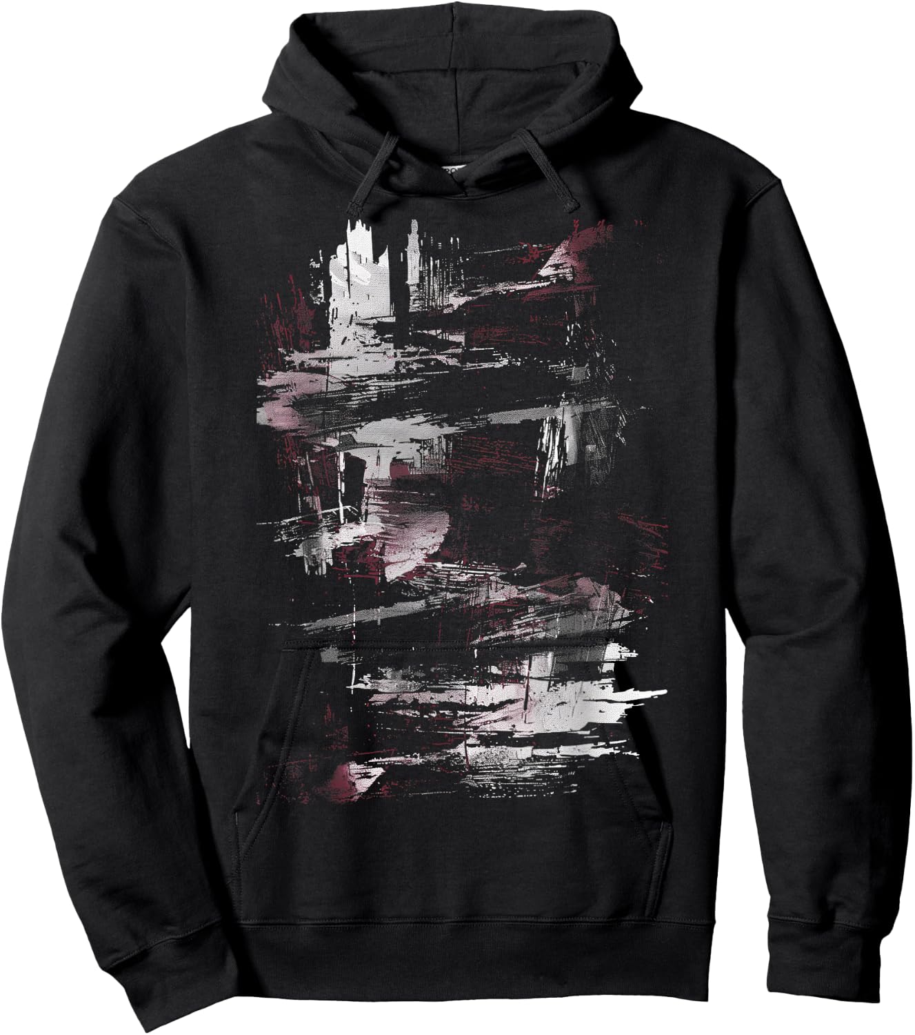 Black And White Urban Night Hoodie - Hoodie | Black