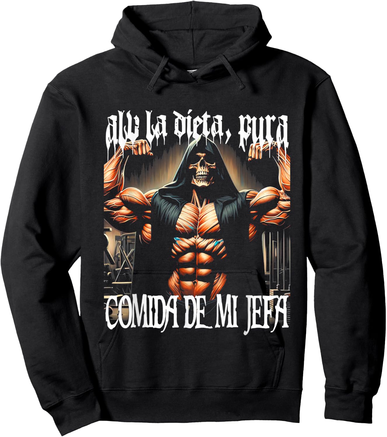 Calacas Chidas Gym Mexican Sayings Sarcasm Slang Latinx Hoodie - Hoodie | Black