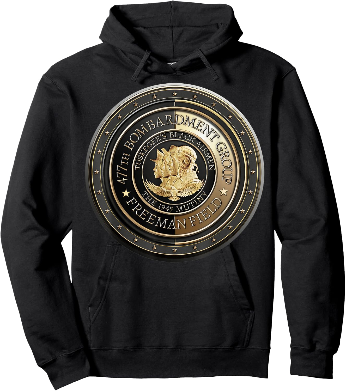 Tuskegee’s Airmen Black Aviation History Legends 477th Hoodie - Hoodie | Black