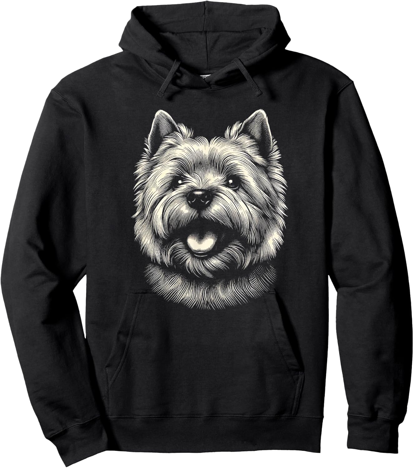 Cairn Terrier Dog Face Art Design And Men Hoodie - Hoodie | Black