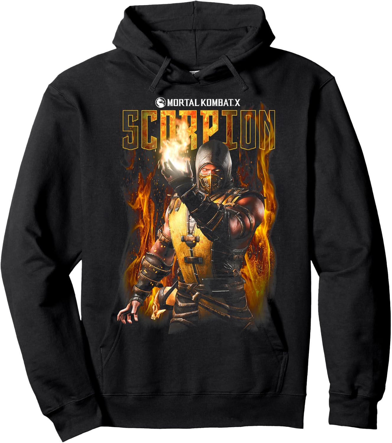 Mortal Kombat X Scorpion Flames Hoodie - Hoodie | Black