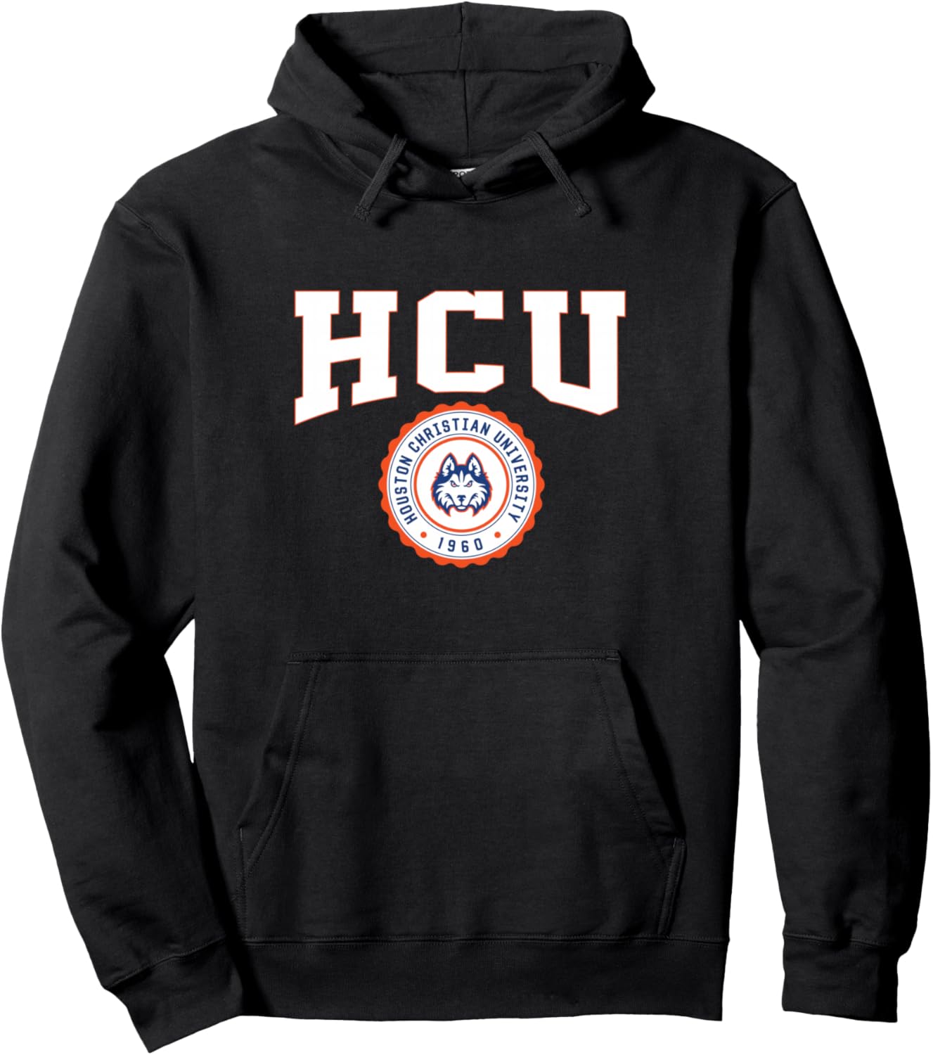 Houston Christian University Huskies Collegiate Seal Hoodie - Hoodie | Black