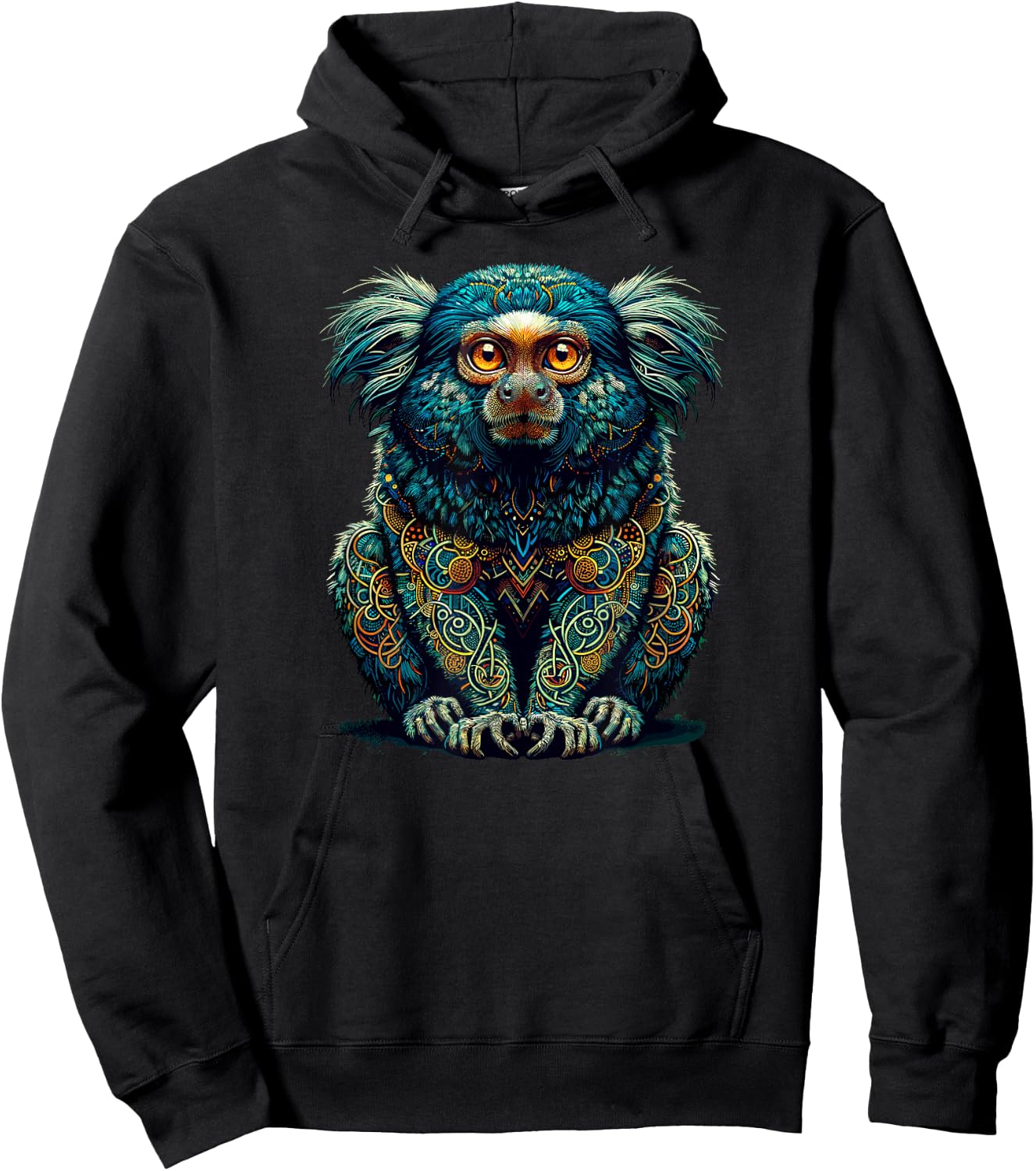 Mandala Art Dwarf Owl Hoodie - Hoodie | Black