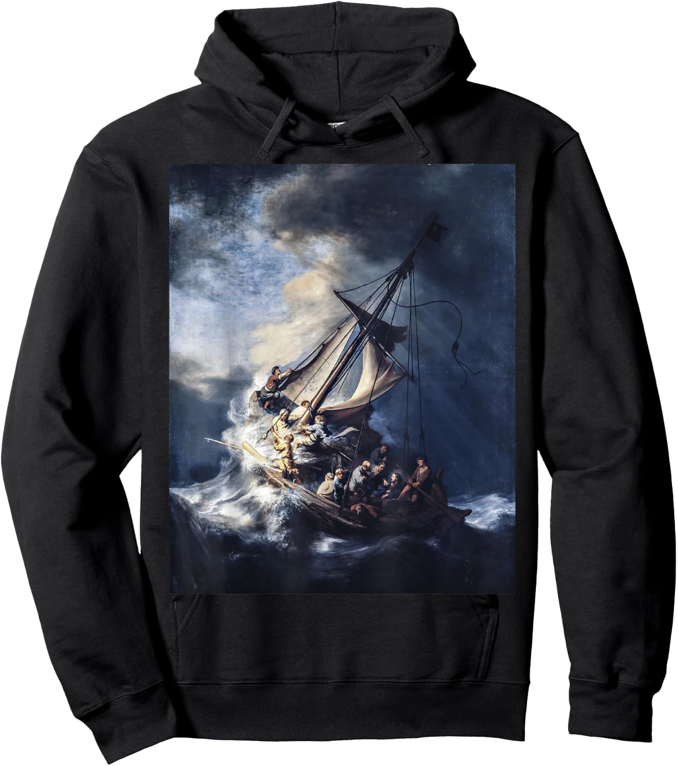 Rembrandt Christ in the Storm on the Sea of Galilee Hoodie - Hoodie | Black