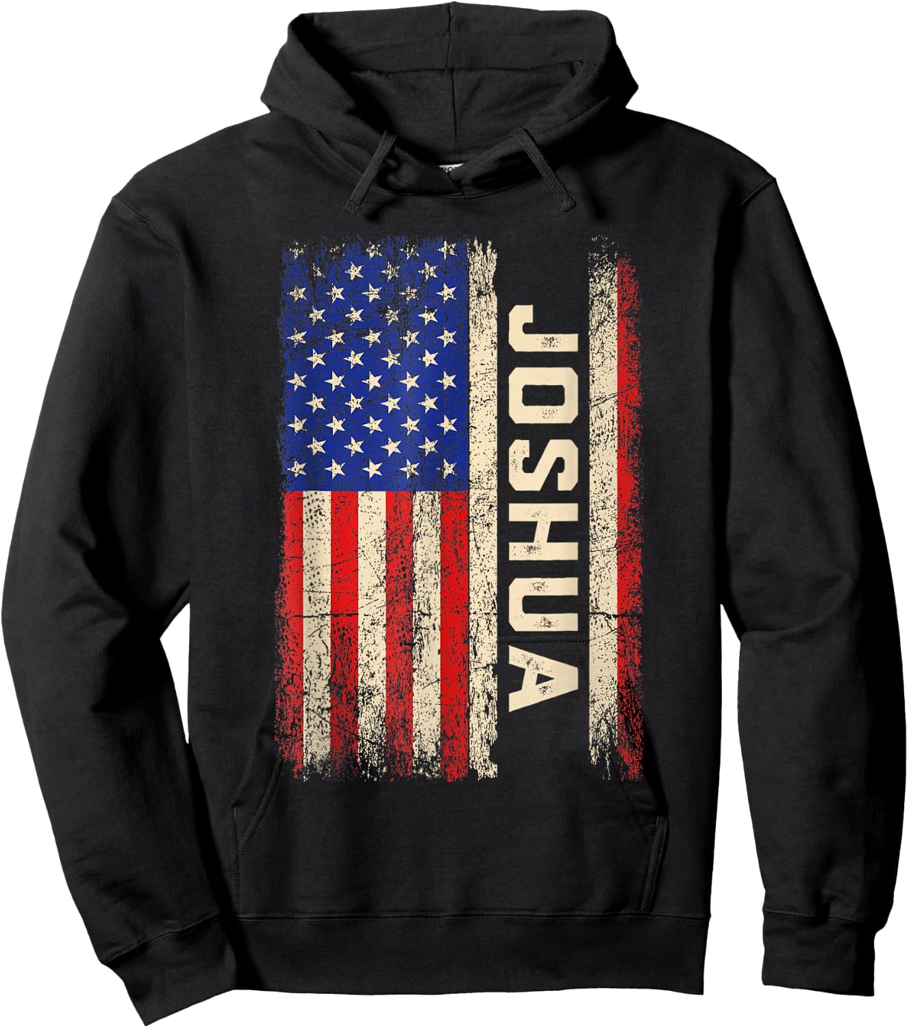 Joshua First Name Shirt Joshua Name American Flag Women Kids Men Hoodie - Hoodie | Black
