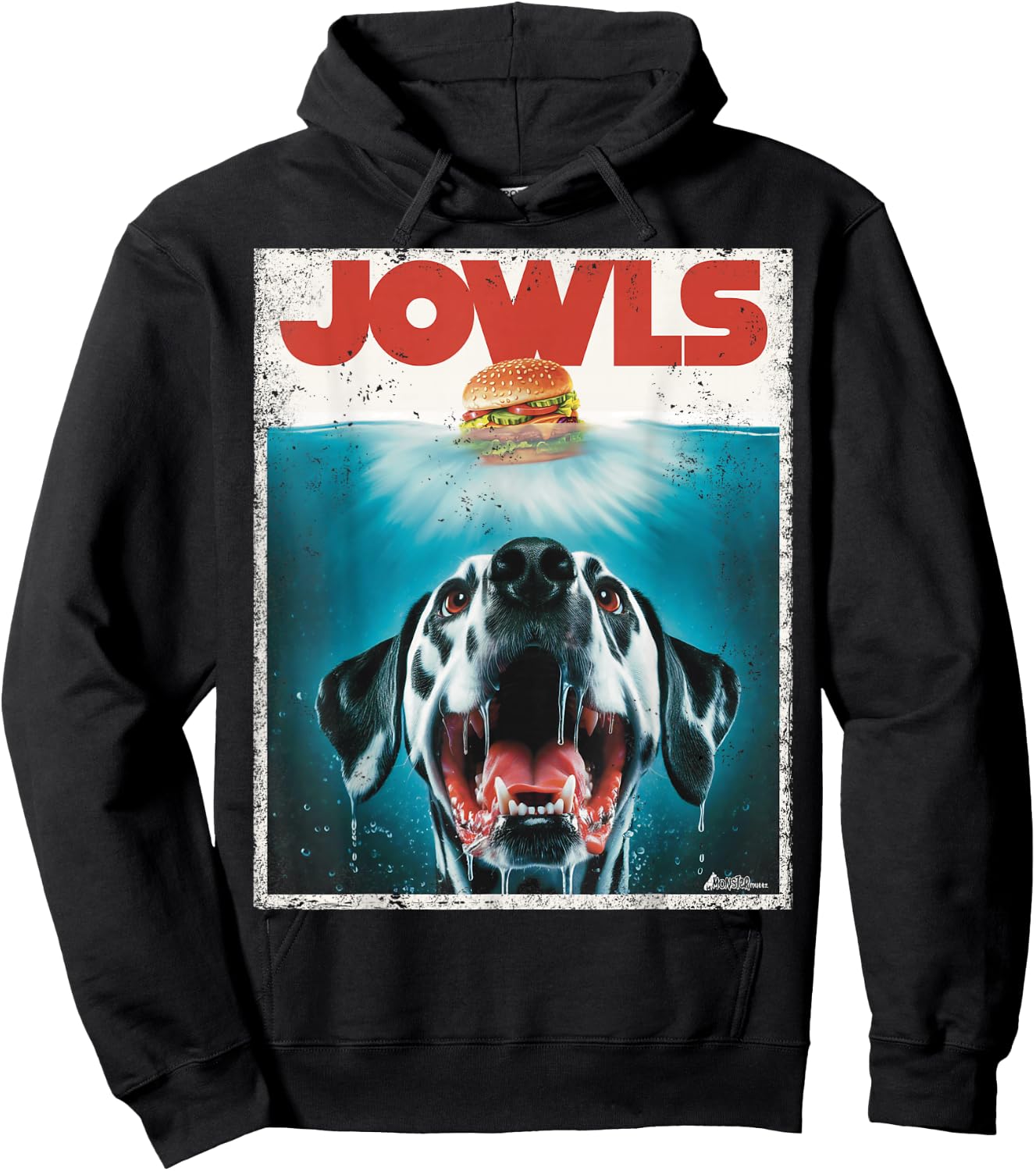 Funny Dalmatian Jowls, Cute Paws, Spot Dog Mom Top, Dog Dad Hoodie - Hoodie | Black