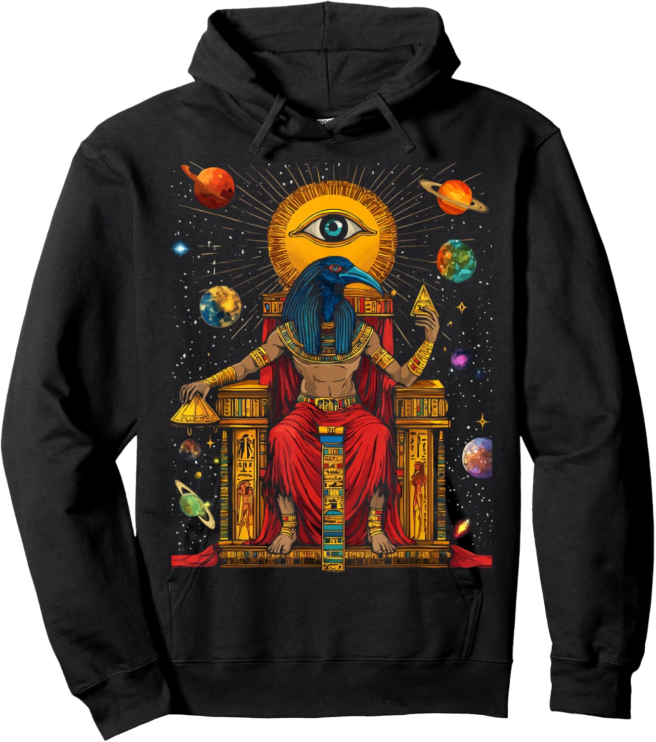 Thoth Egyptian God Egyptian Mythology Pyramid Ancient Egypt Hoodie - Hoodie | Black