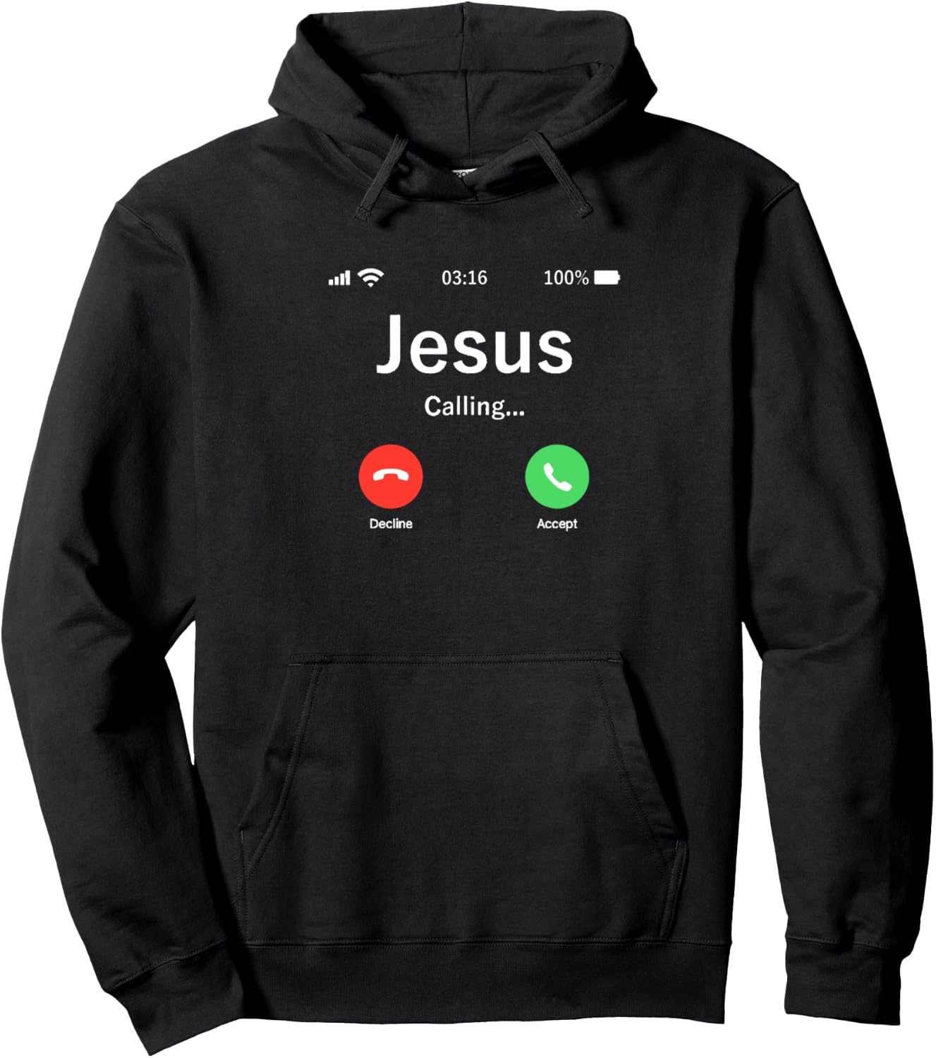 Jesus Is Calling From Heaven - Christian Living Hoodie - Hoodie | Black