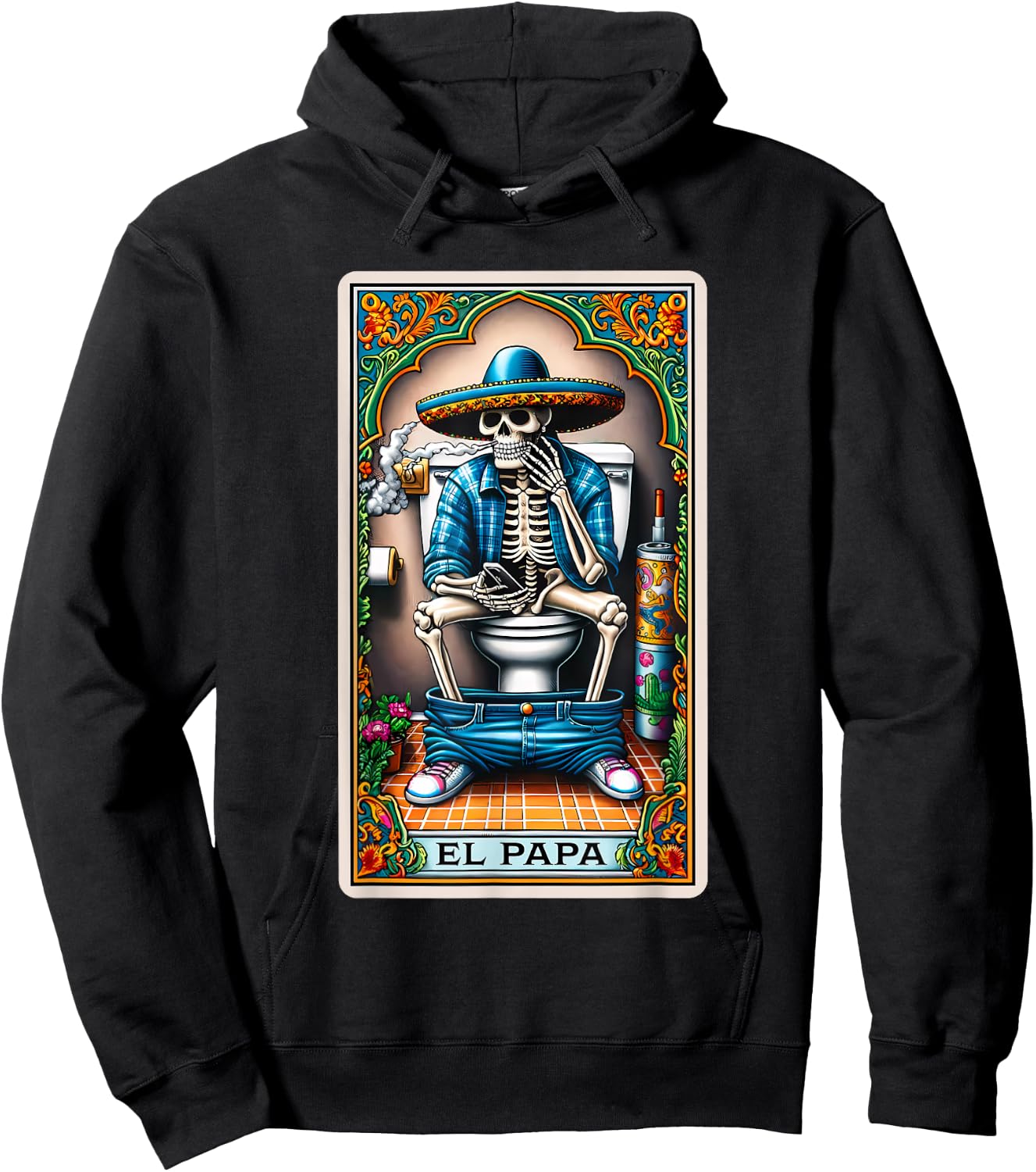 El Papa Latino Tarot Card Spanish Doing Dad Shit Fathers Day Hoodie - Hoodie | Black