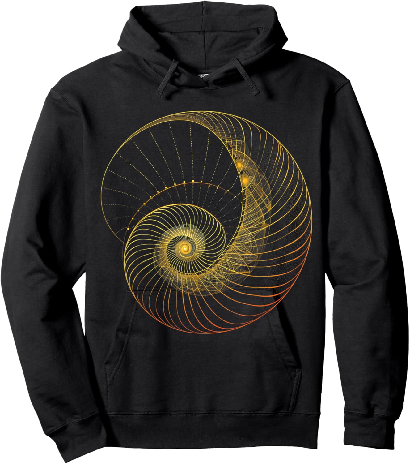 Fibonacci Spiral Ratio Math Mathematician Sacred Geometry Hoodie - Hoodie | Black