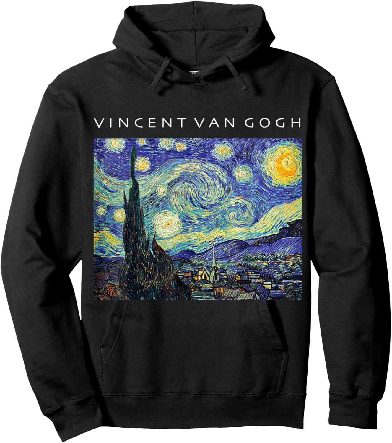 Vincent Van Gogh Starry Night Painting Art Shirt Hoodie - Hoodie | Black