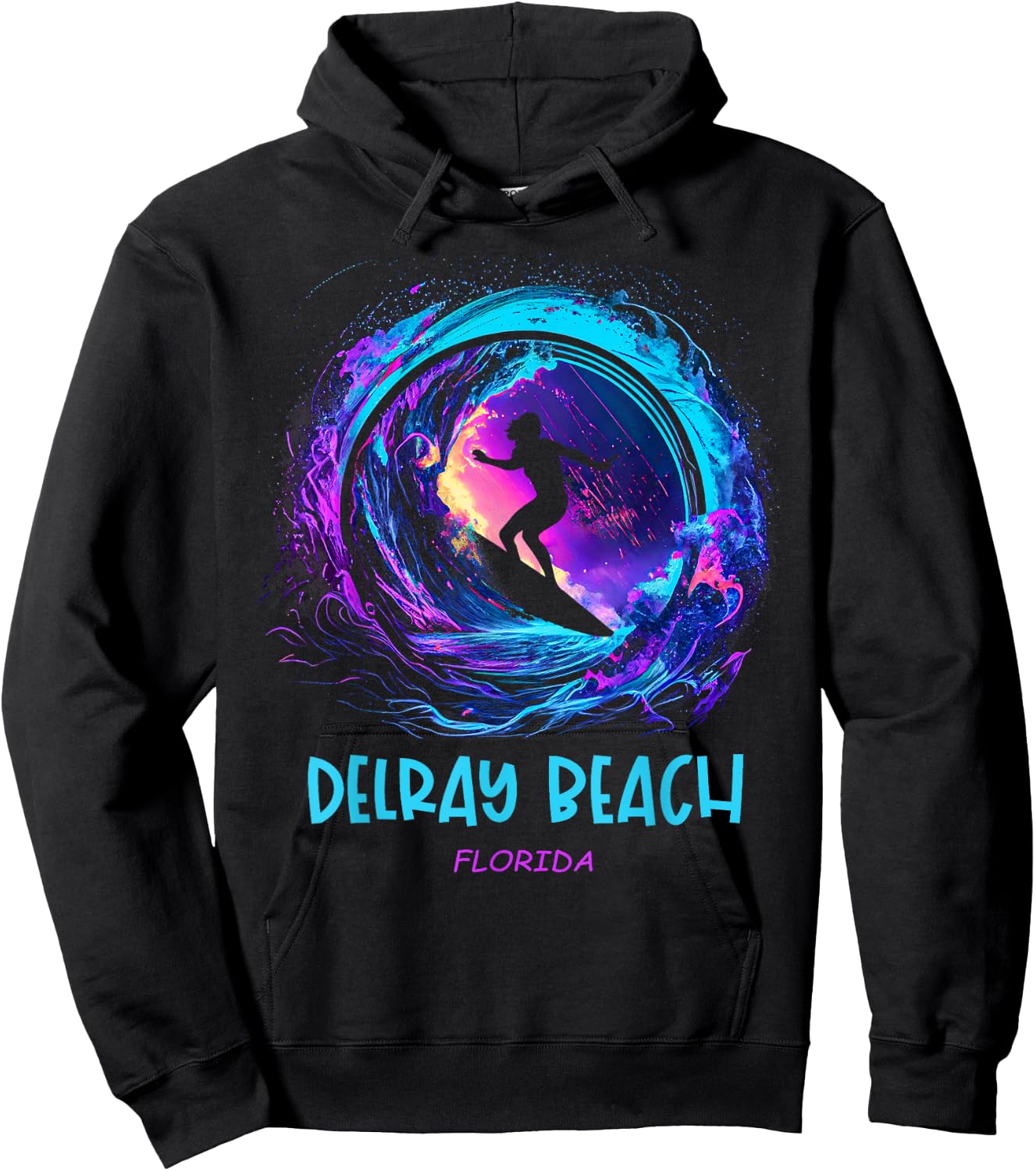 Delray Beach Florida Women Kids Hoodie - Hoodie | Black