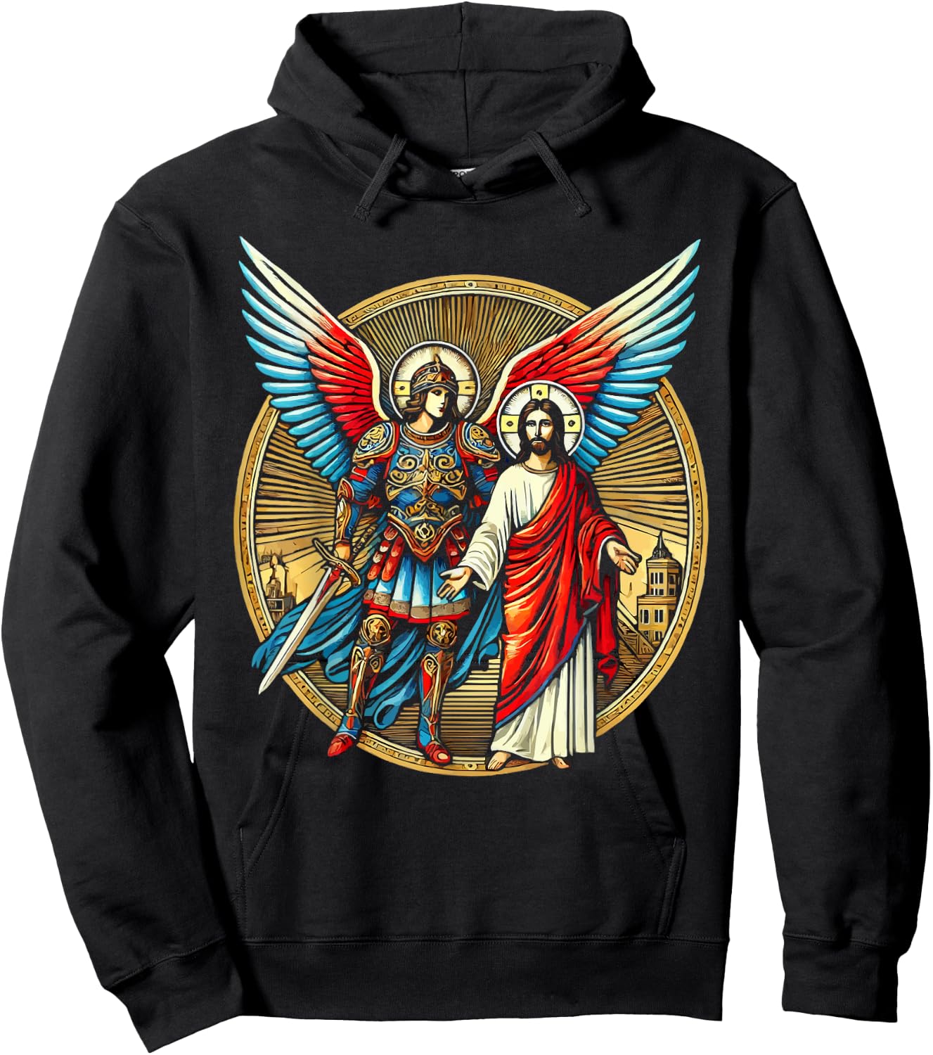 Archangel Gabriel Catholic Christianity Guardian Angel Hoodie - Hoodie | Black