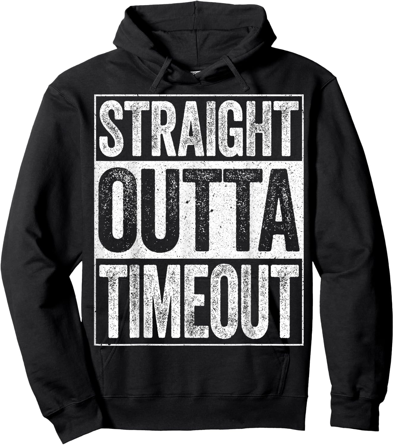 Straight Outta Timeout Kids Boy Girl Toddler Shirt Hoodie - Hoodie | Black