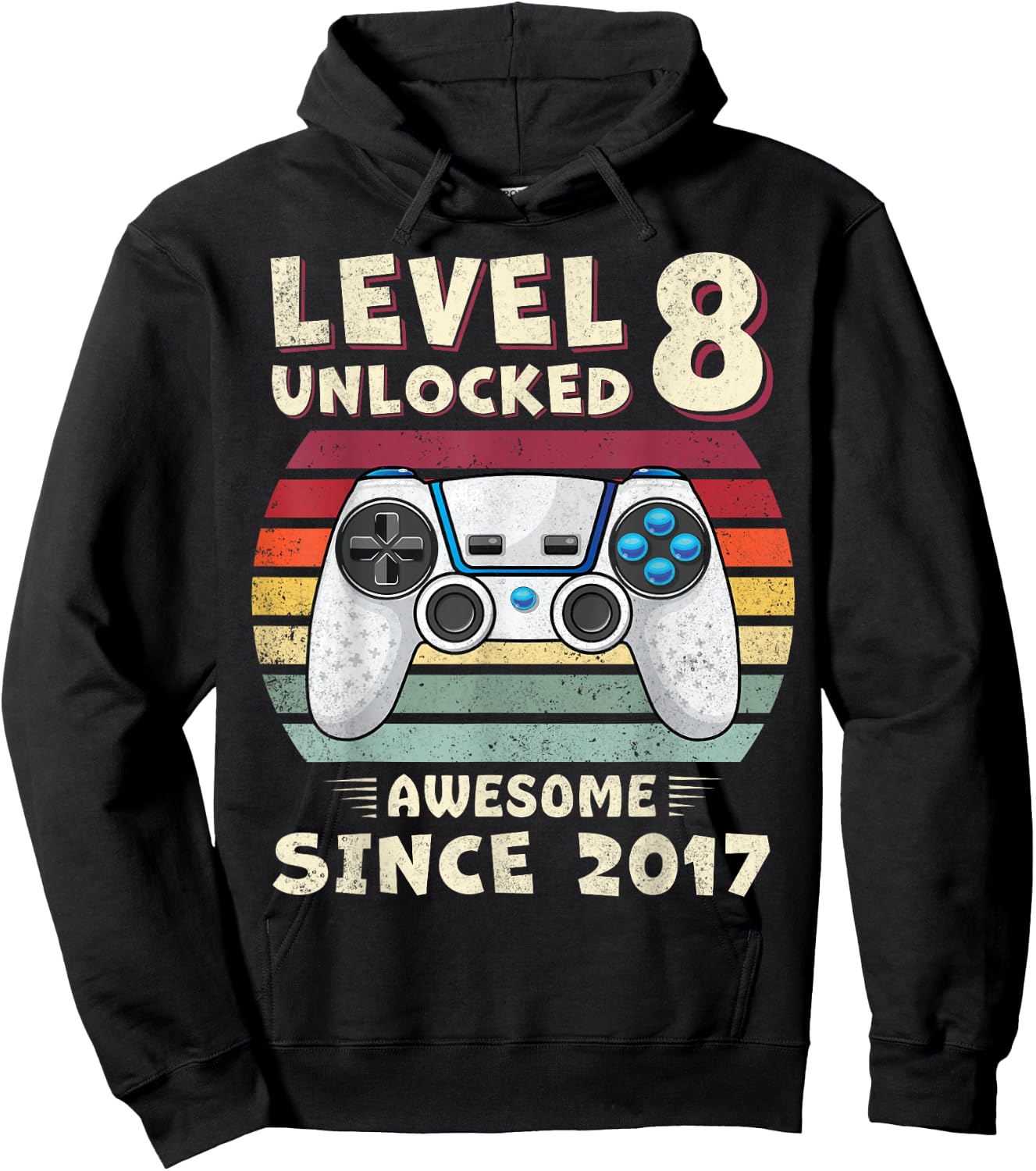 8 Year Old BDay Decorations Son Boy 8yr 2017 8th Birthday Hoodie - Hoodie | Black