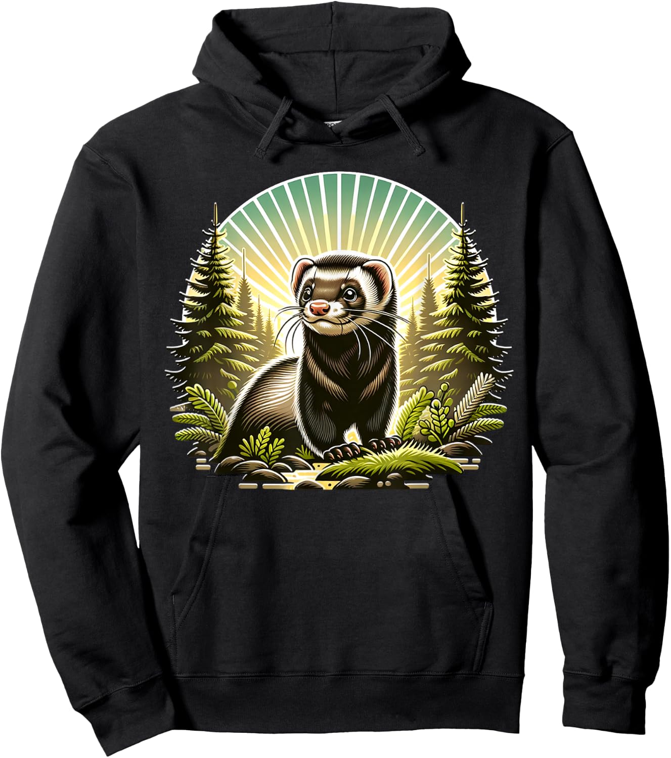 Black Footed Ferret Iltis Black Fussiltis Hoodie - Hoodie | Black