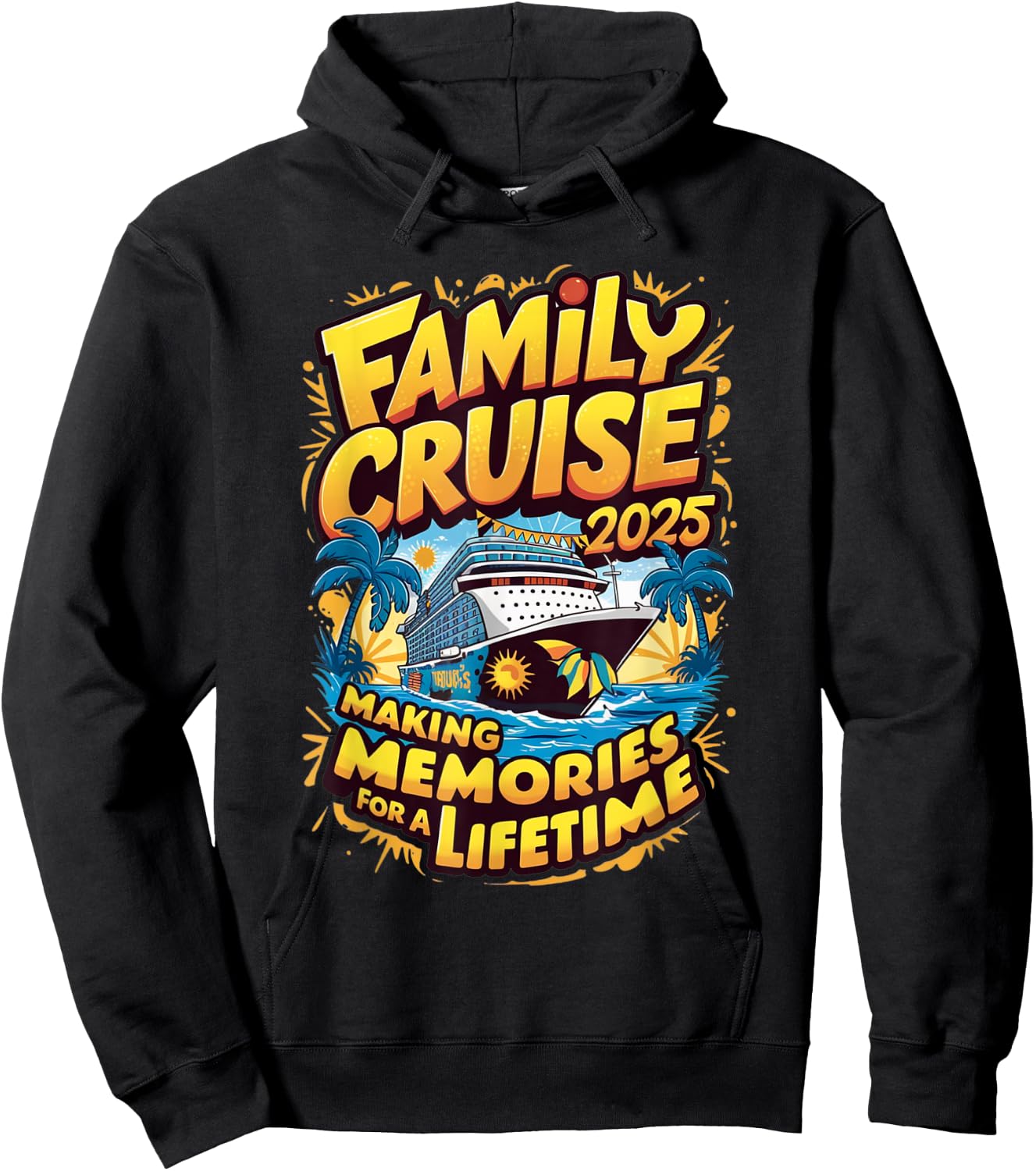 Family Cruise 2025 Vacation Matching Family Cruise Ship Hoodie - Hoodie | Black