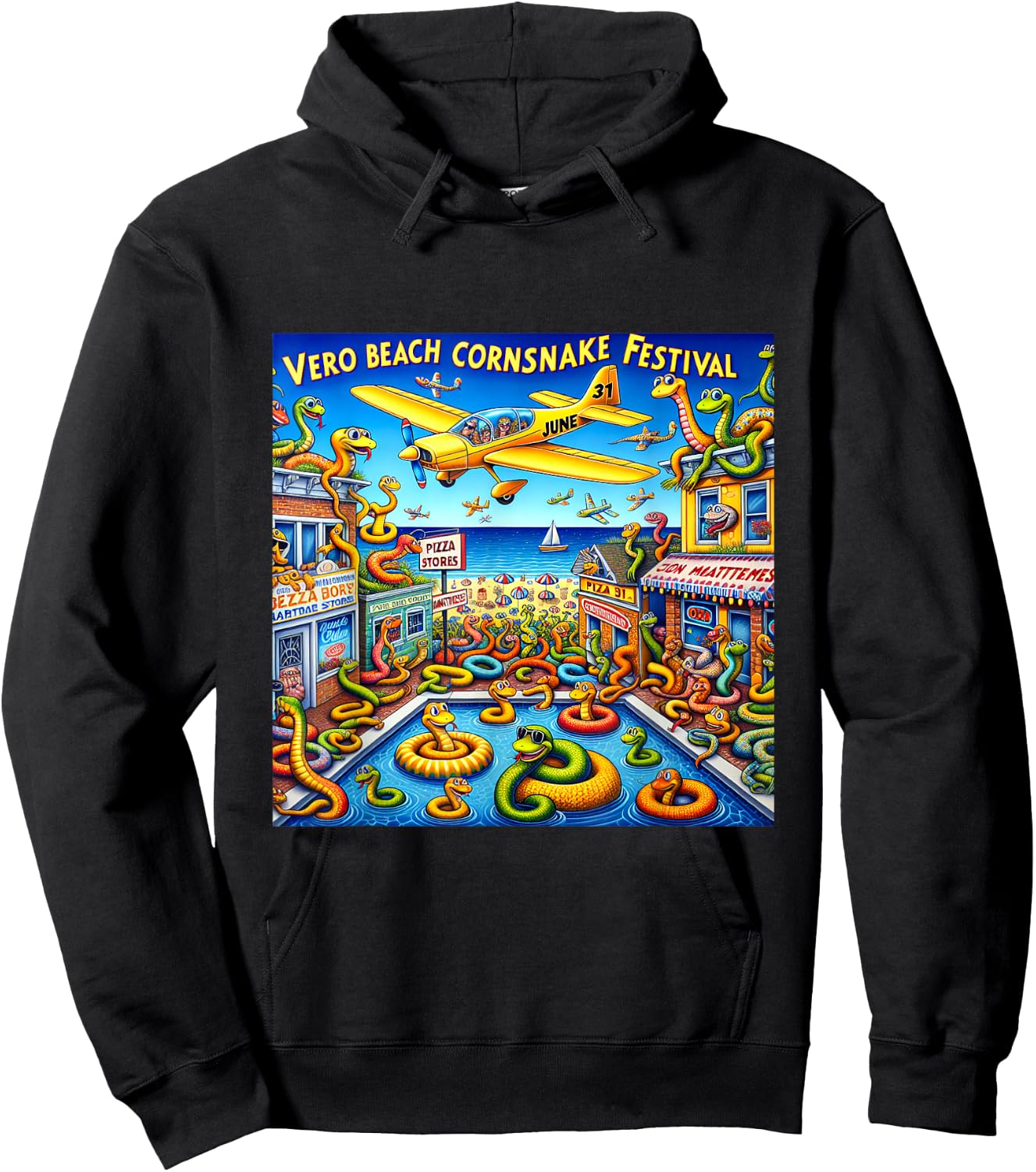 2024 Vero Beach Corn Snake Festival Men Women Kids Hoodie - Hoodie | Black