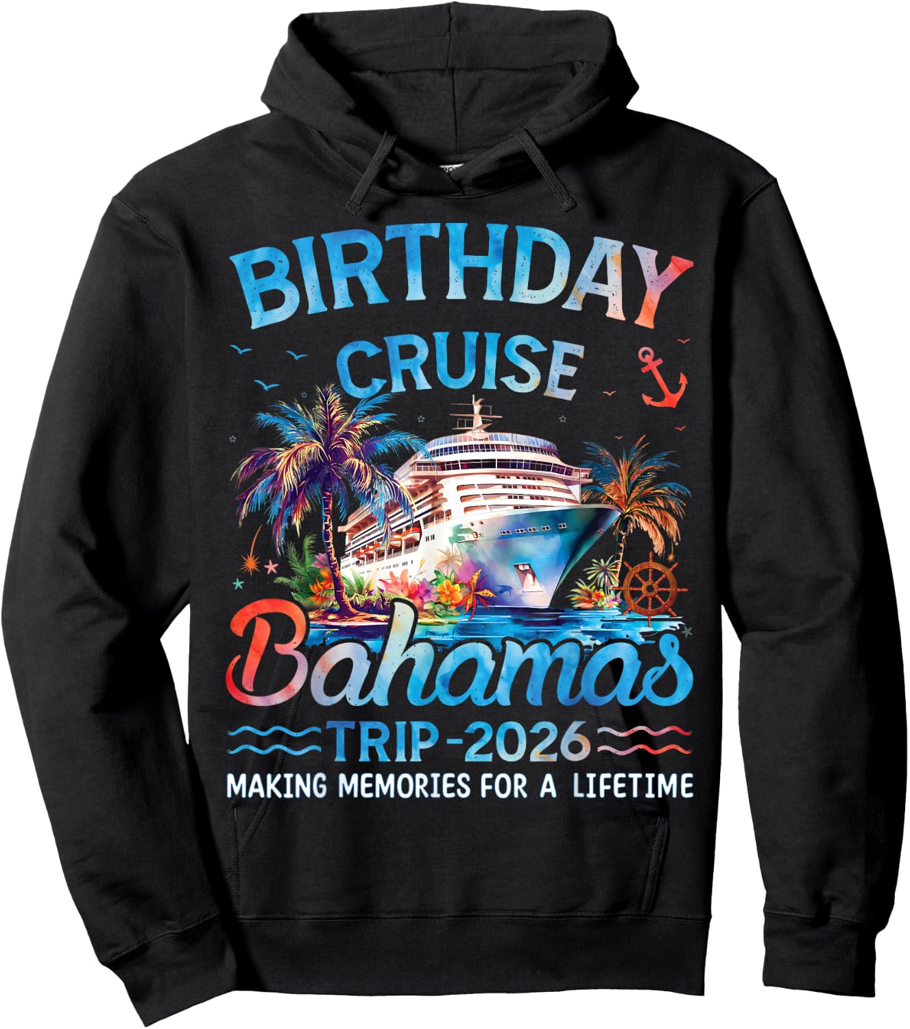 Birthday Cruise Bahamas Trip 2026 Family Group Matching Hoodie - Hoodie | Black