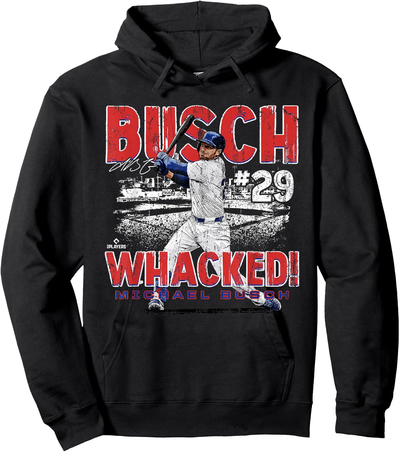 Busch Whacked! Michael Busch Chicago MLBPA Hoodie - Hoodie | Black
