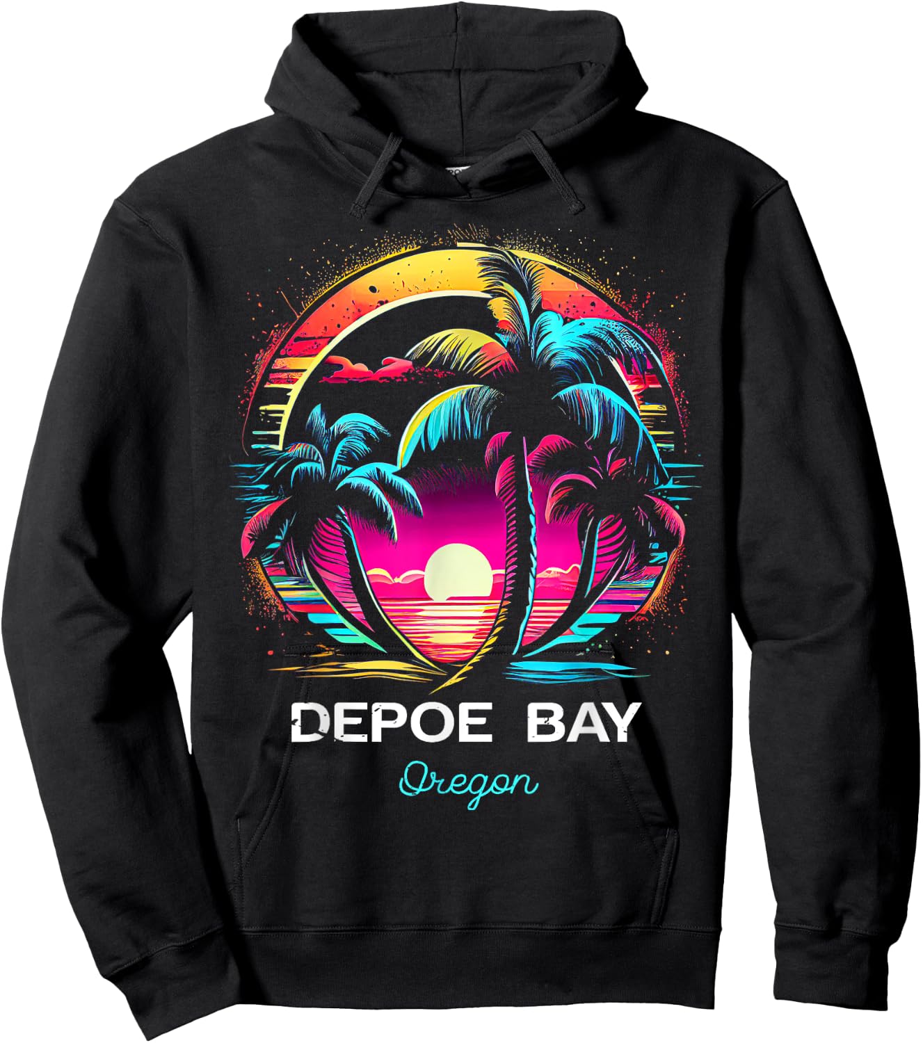 Depoe Bay Oregon Hoodie - Hoodie | Black