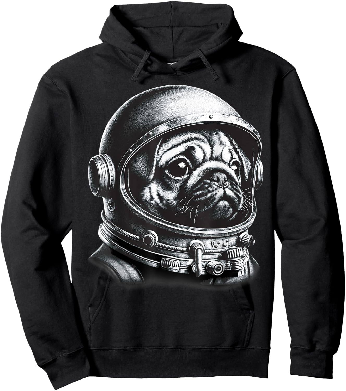 Pug Astronaut In Space Costume Pug Gifts Men Kids Women Hoodie - Hoodie | Black