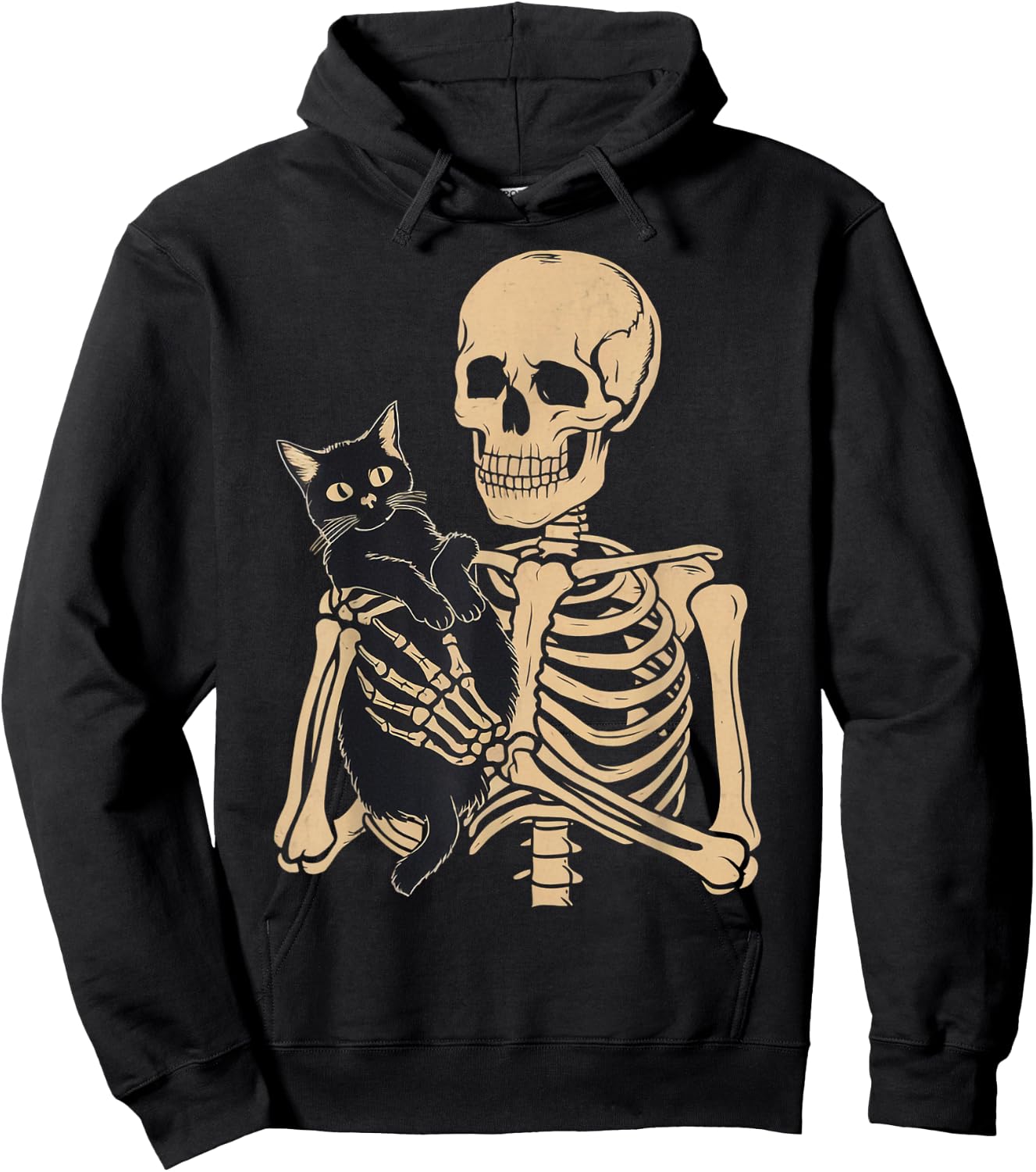 Black Cat Apparel Halloween Graphic -Adults Cat Mom Cat Dad Black Small Hoodie - Hoodie | Black
