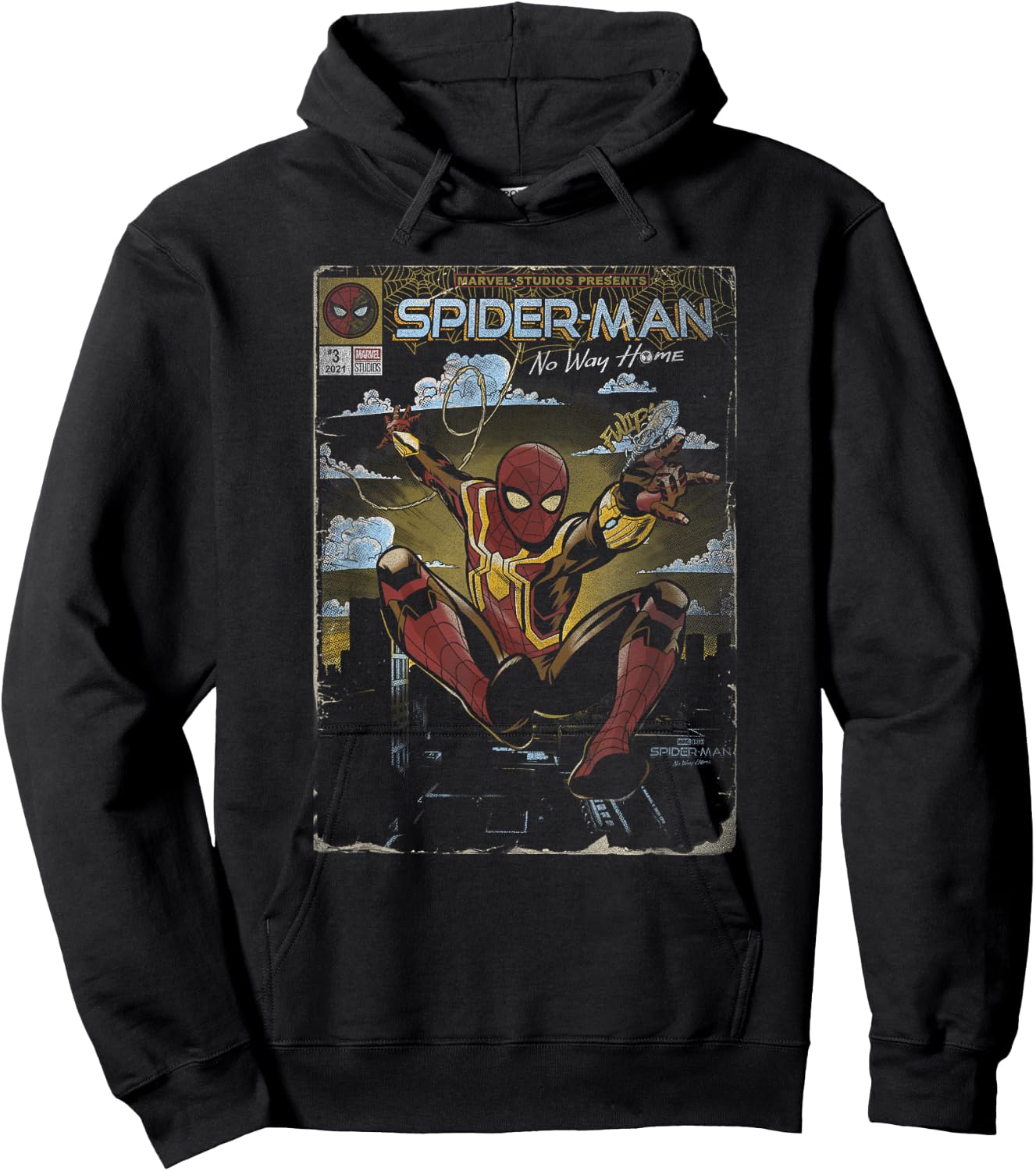 Marvel Spider-Man No Way Home Comic Cover Hoodie - Hoodie | Black