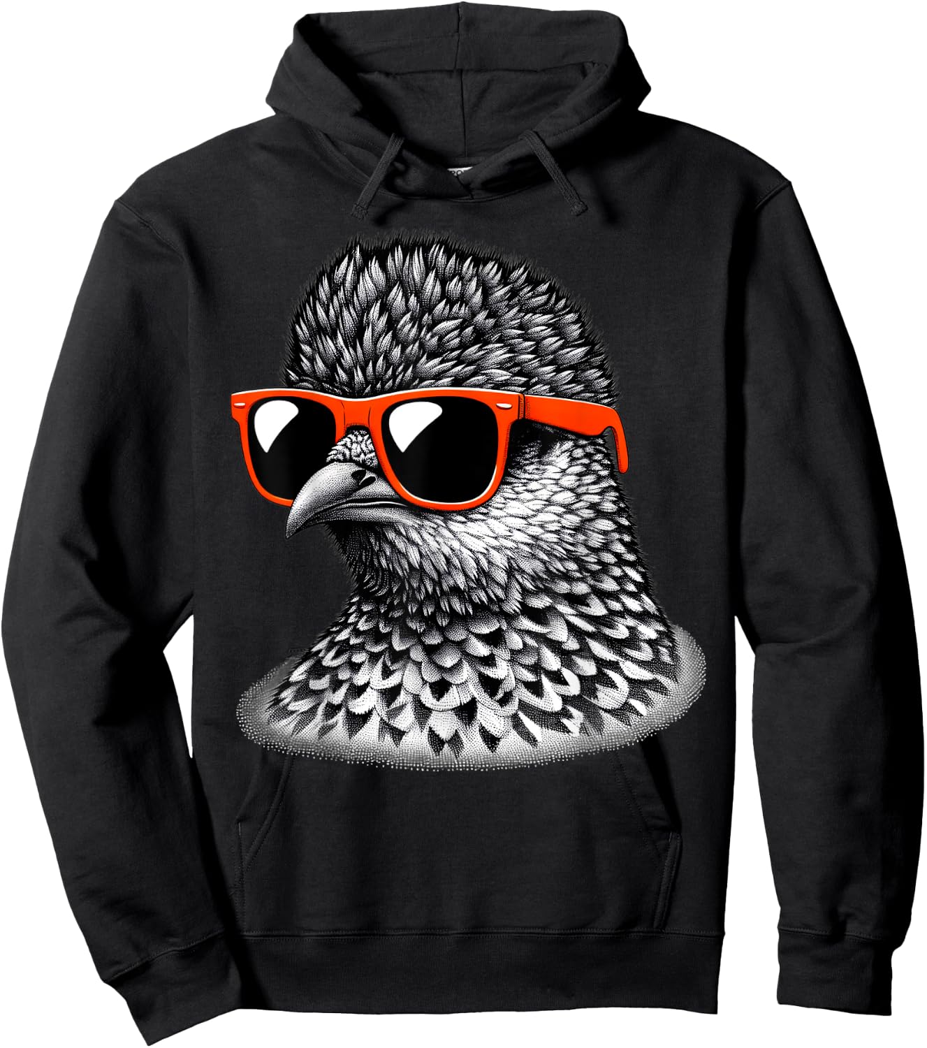 Cool Ptarmigan Bird Wearing Sunglasses Graphic Art Hoodie - Hoodie | Black