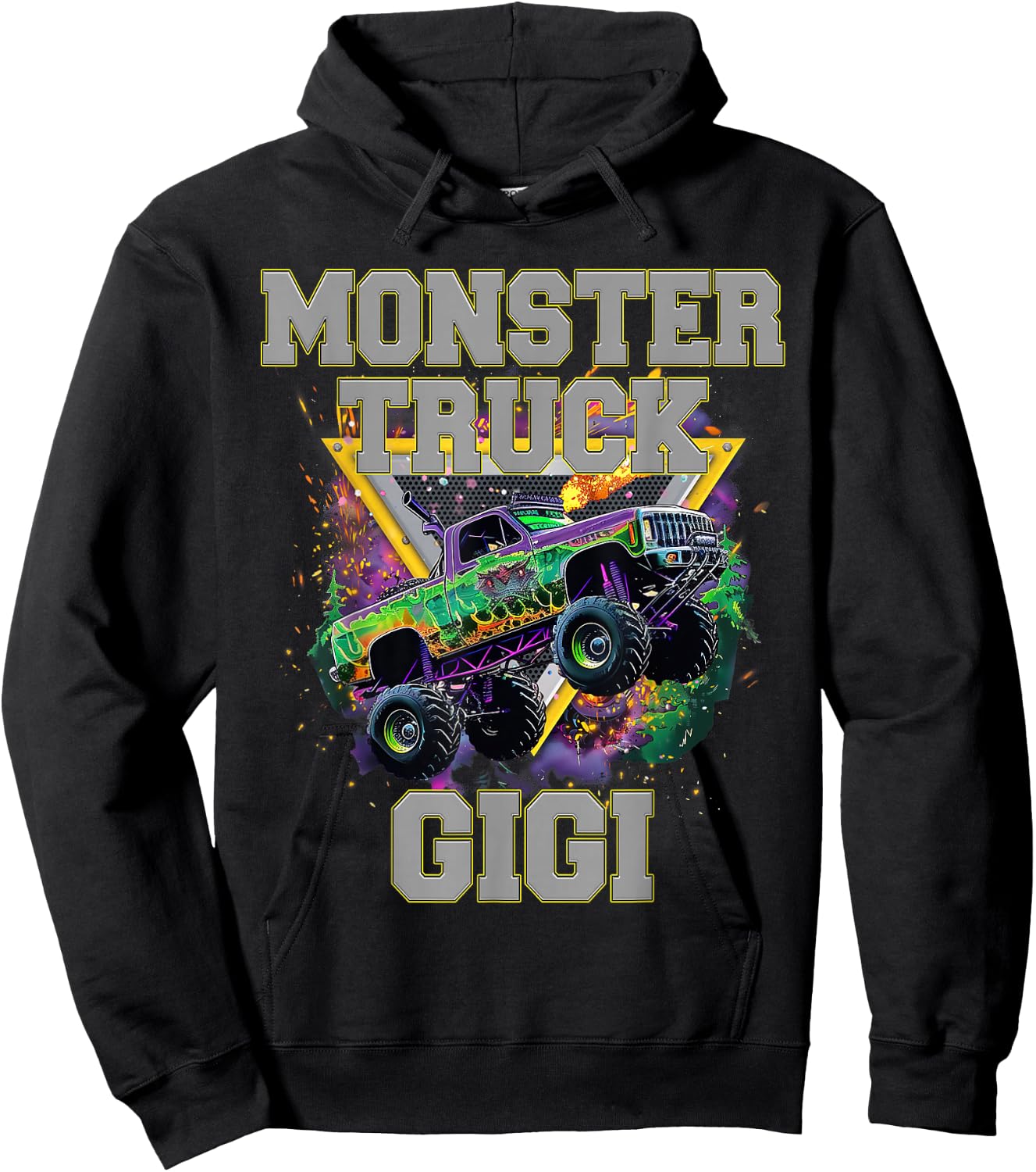 Monster Truck Gigi Monster Truck Are My Jam Truck Lovers Hoodie - Hoodie | Black