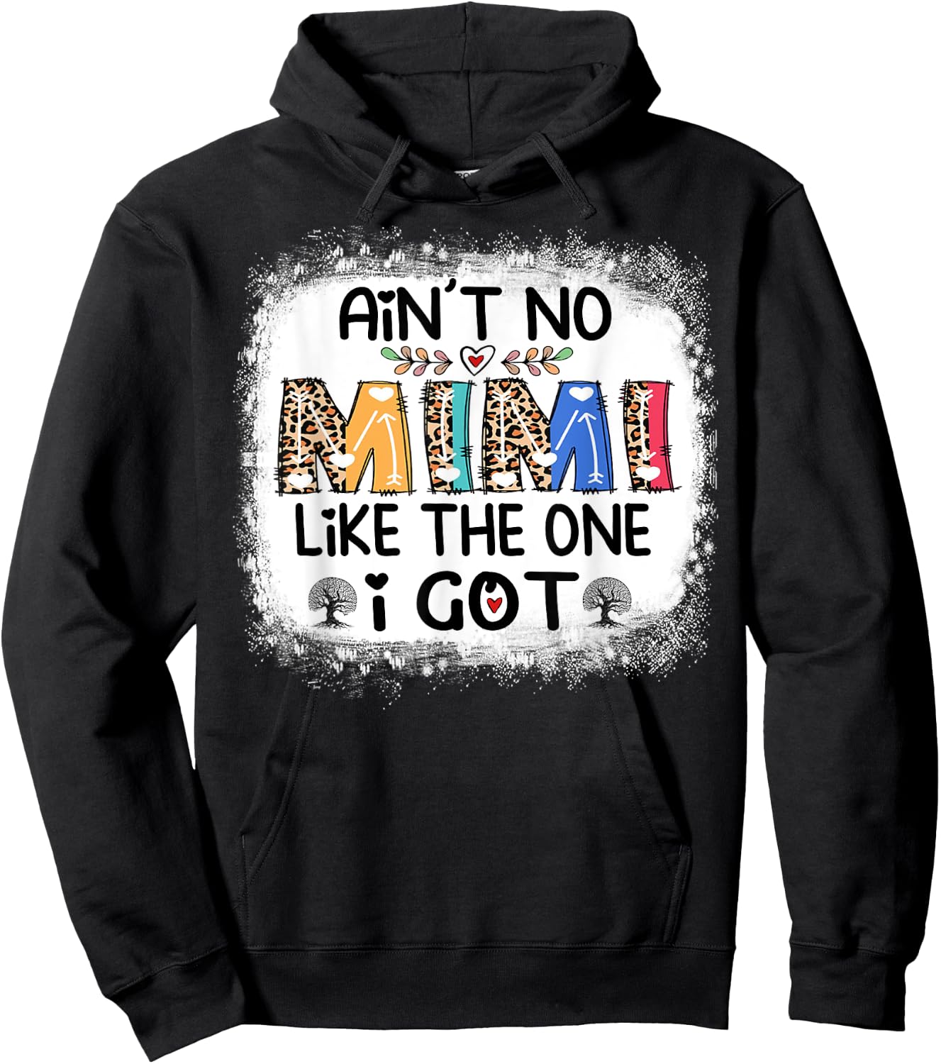 Ain't No Mimi Like The One I Got Cute Leopard Family Reunion Hoodie - Hoodie | Black