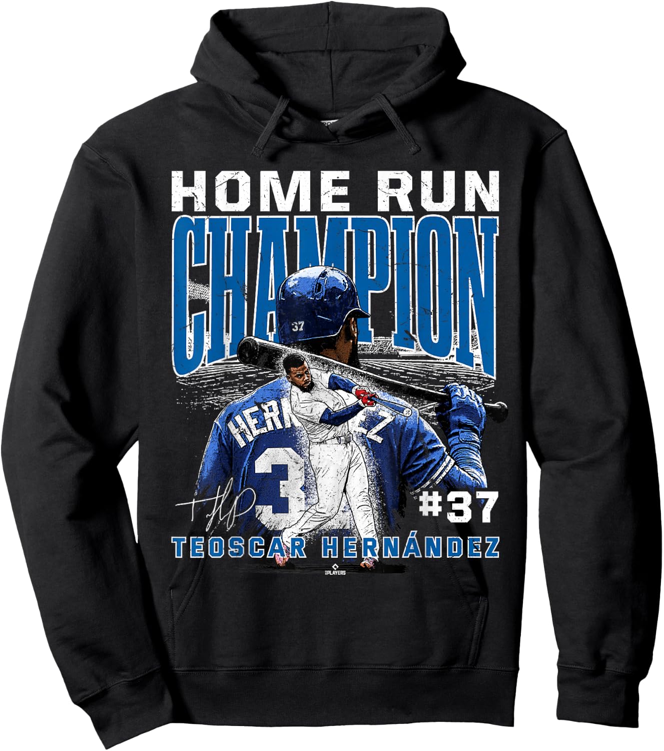 Home Run Champion Teoscar Hernandez Los Angeles MLBPA Hoodie - Hoodie | Black